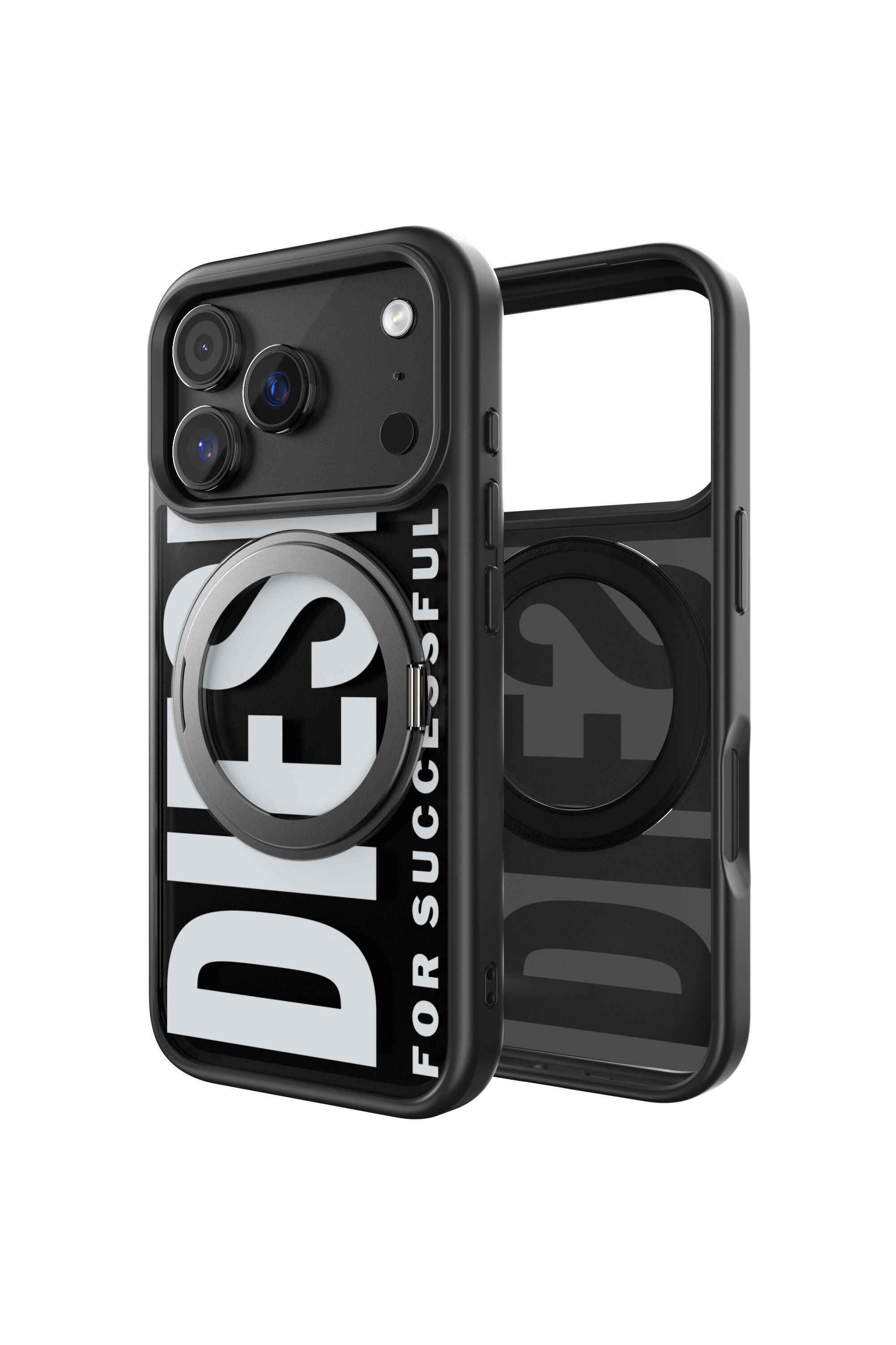 Diesel - 60405 RING STAND CASE, Custodia Ringstand-Magsafe per iPhone 17 Pro Unisex in Nero - 1
