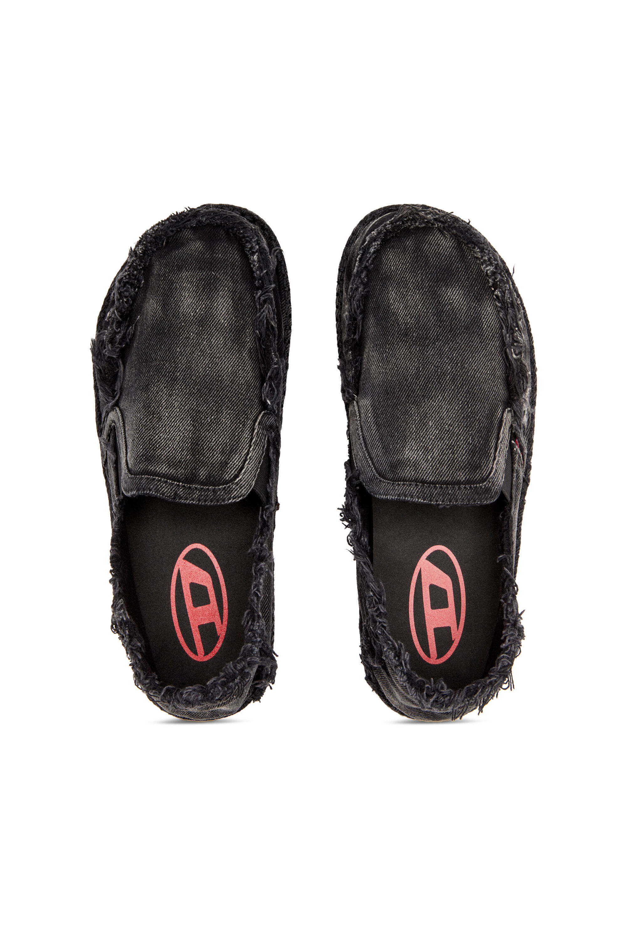 Diesel - D-LUKAS ESP, D-Lukas-Mocassini espadrilles in denim distressed Uomo in Nero - 5