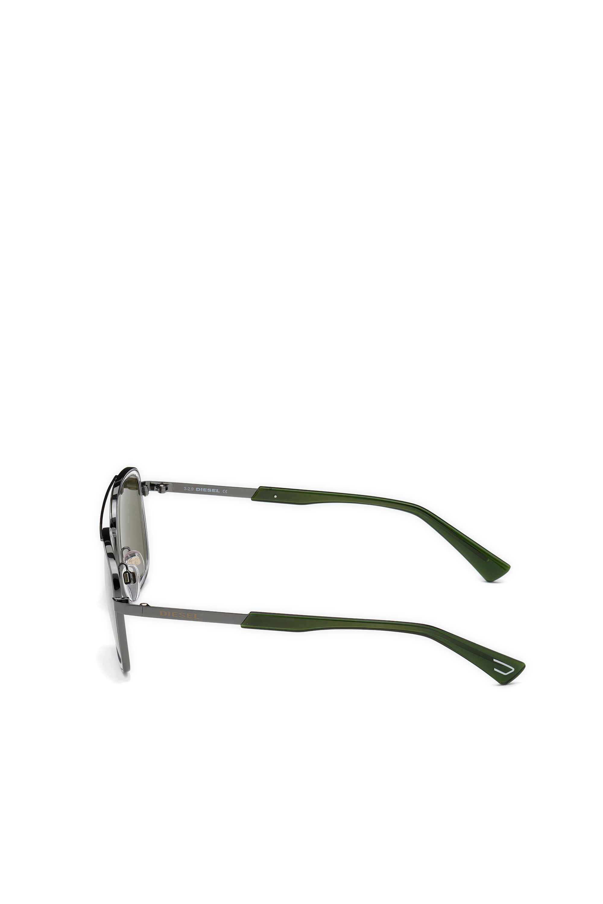 Diesel - DL0320, Occhiali navigator in metallo Uomo in Verde - 4
