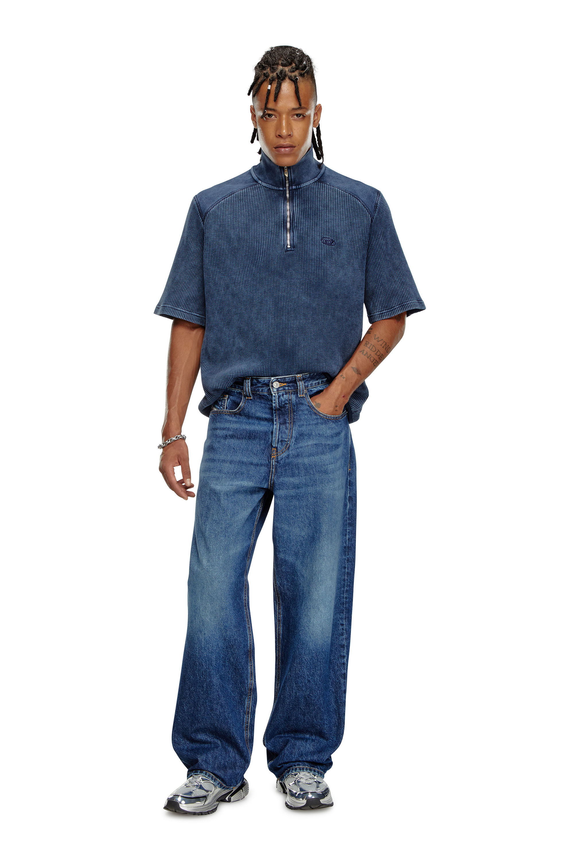 Diesel - Relaxed Jeans 2001 D-Macro 09I27 Uomo, Blu medio - Image 1