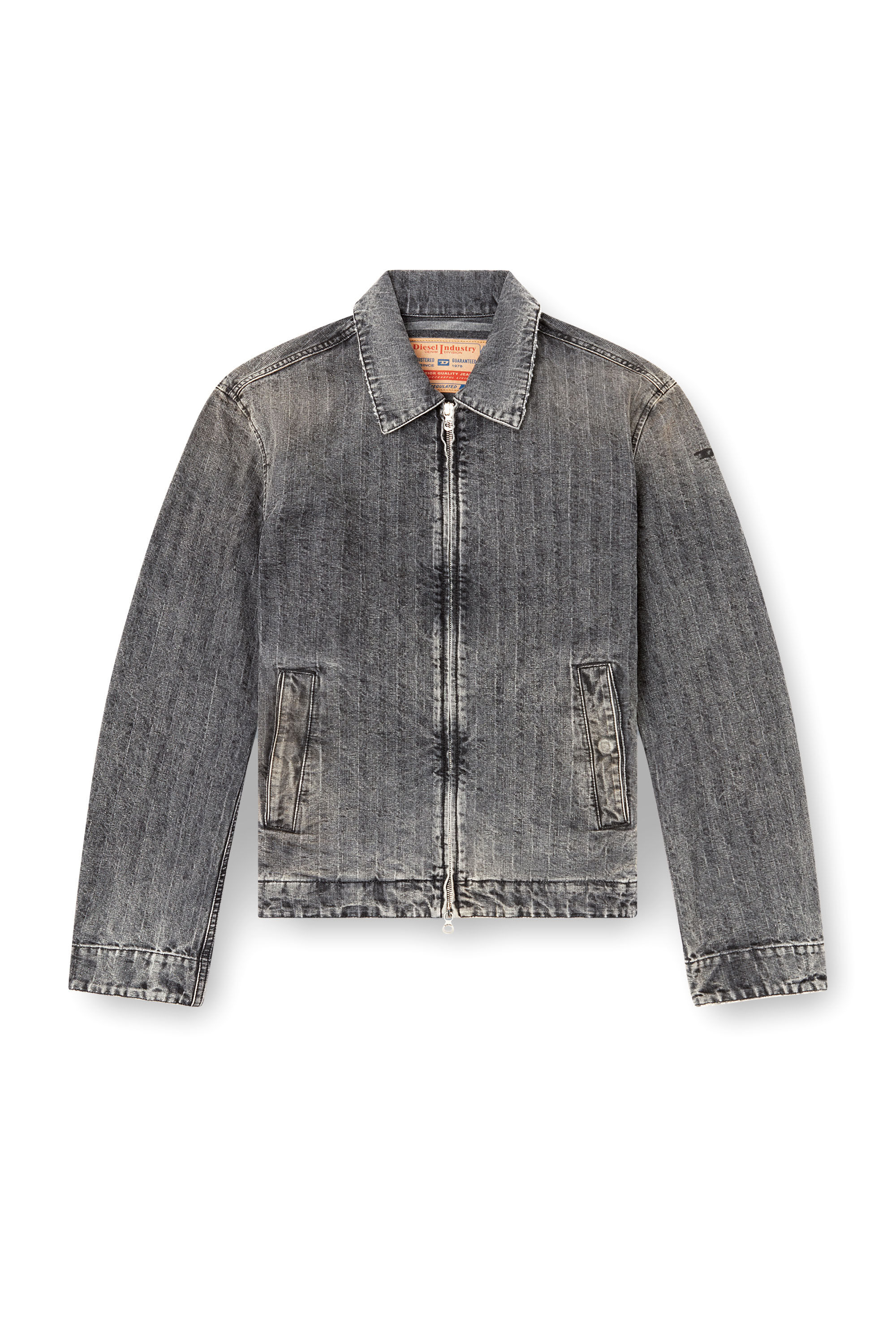 Diesel - D-ROHE, Blouson in denim herringbone Uomo in Nero - 2