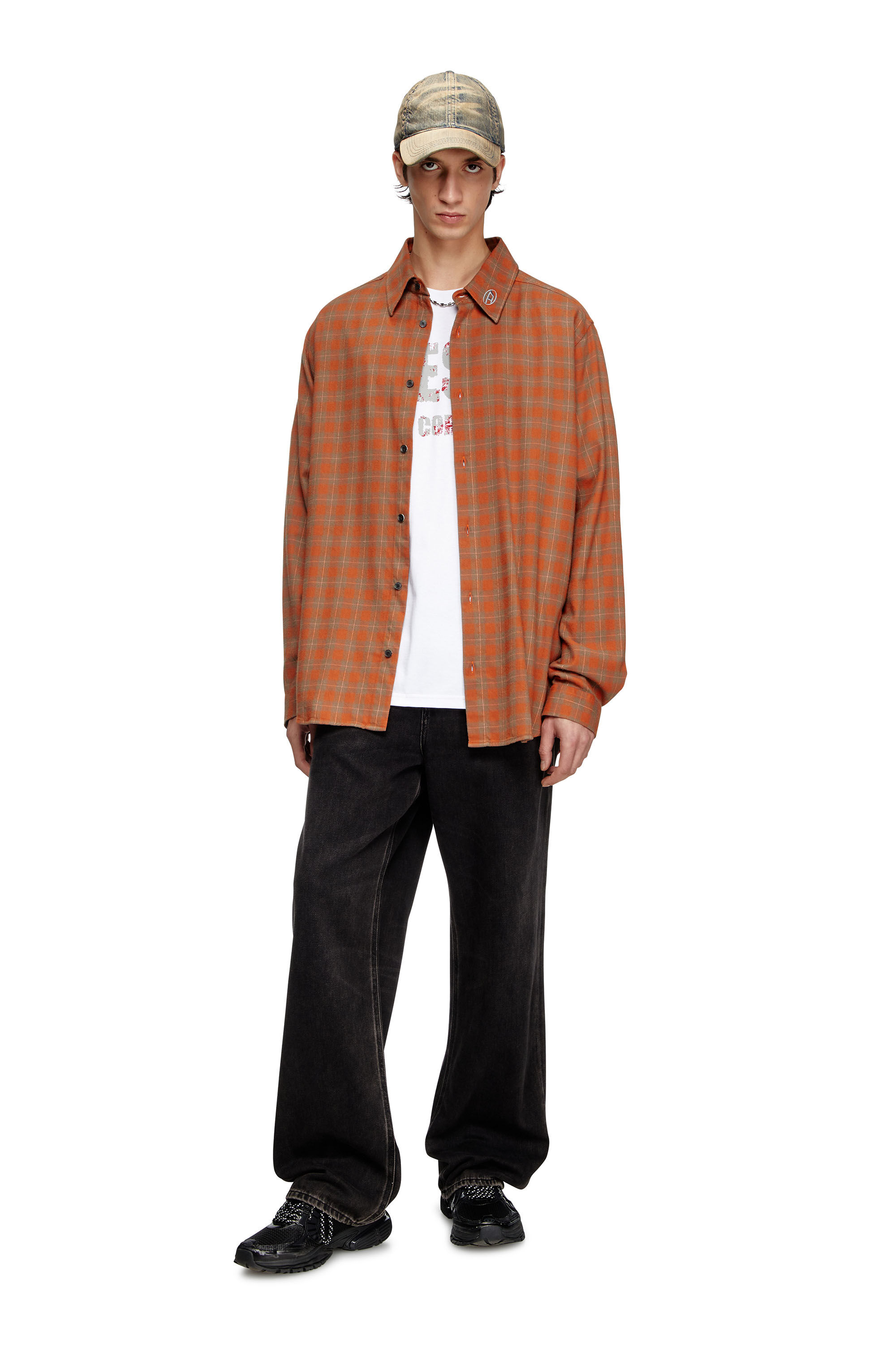Diesel - T-ADJUST-R25, T-shirt con stampa Diesel Core Uomo in Bianco - 1