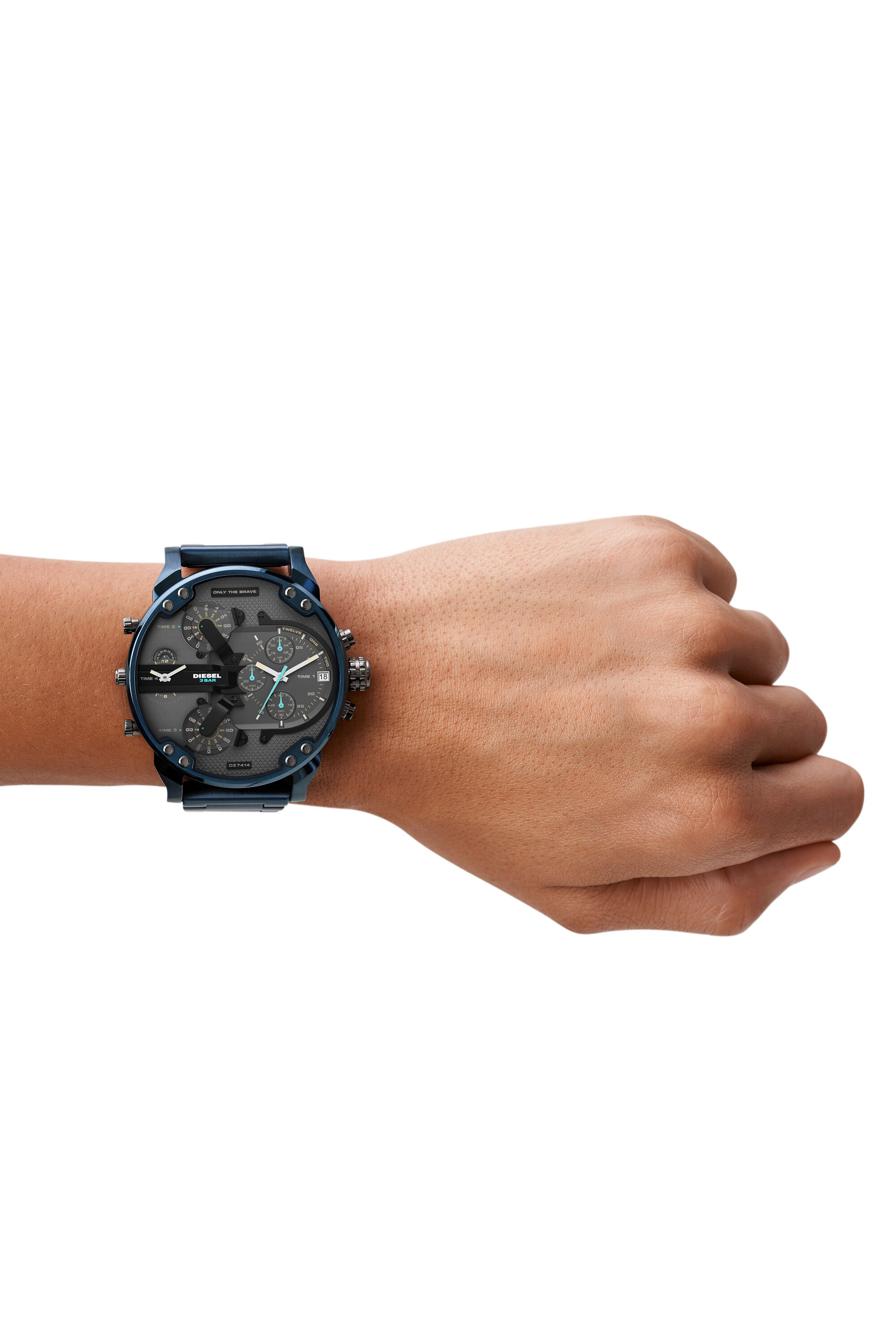 DZ7414 Uomo: Mr. Daddy 2.0 cronografo in acciaio blu | Diesel