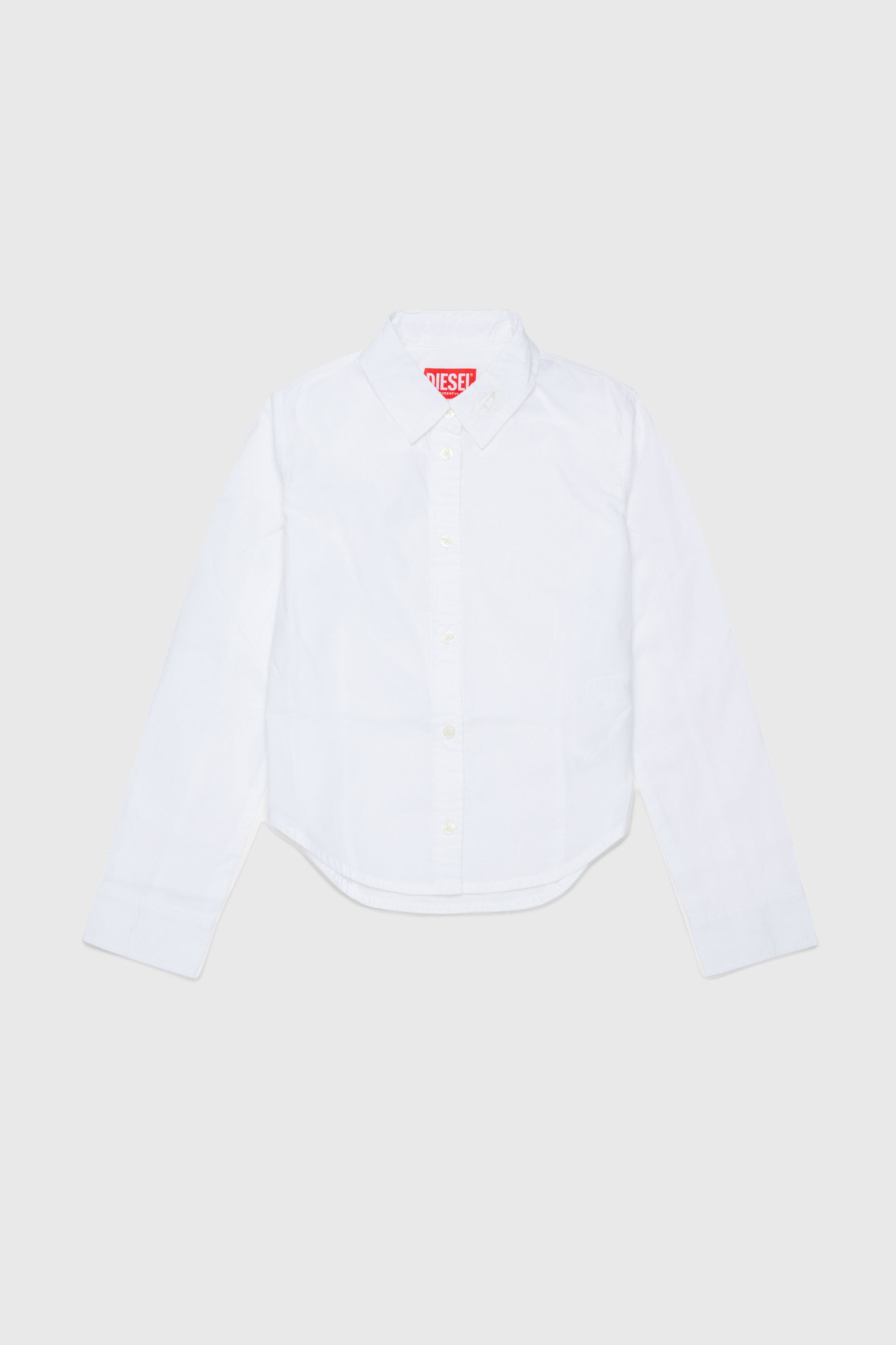 Diesel - CLAIRE, Camicia in cotone con collo Oval D Donna in Bianco - 1
