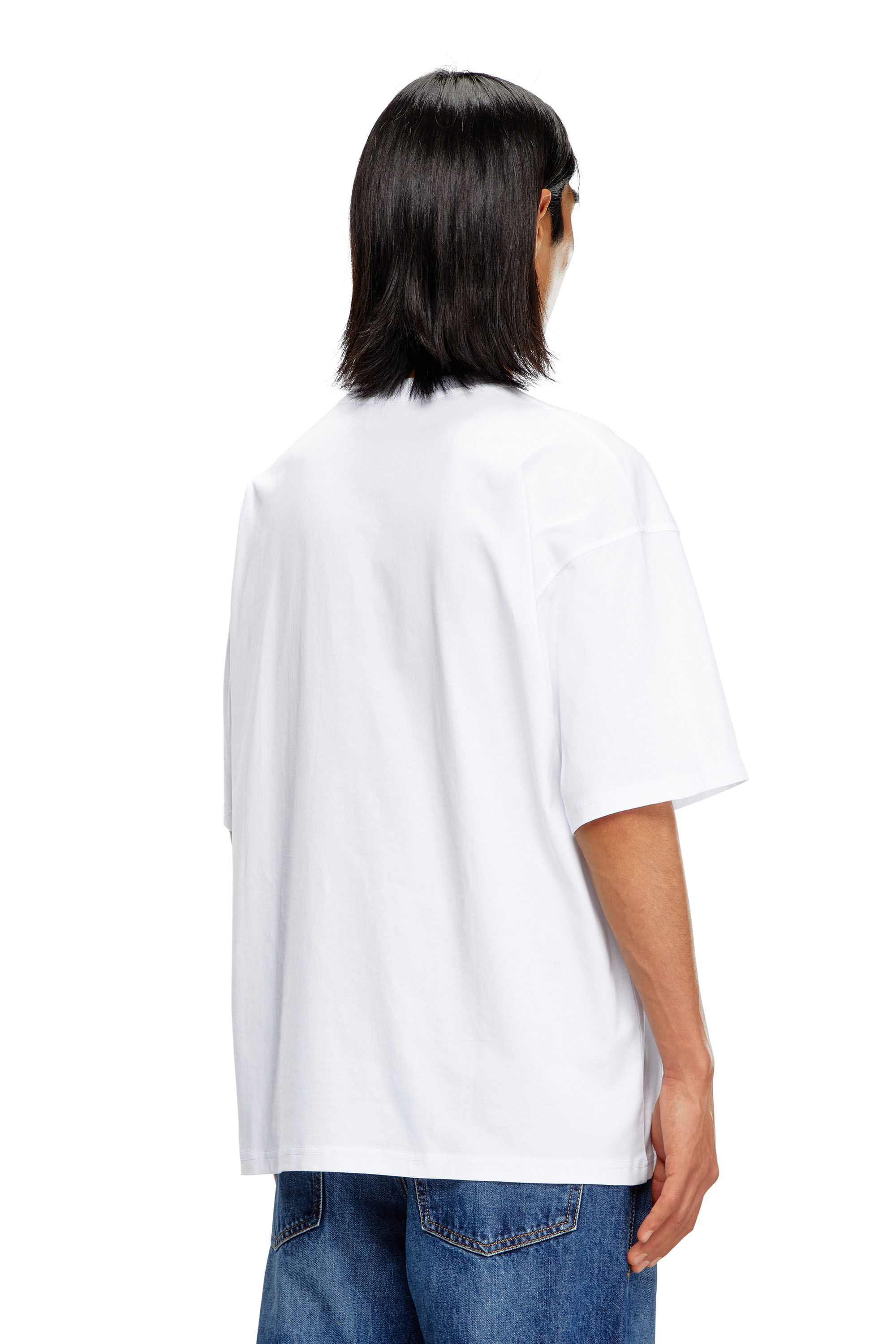 Diesel - T-BOXT-D, Unisex T-shirt con patch D ricamato in Bianco - Image 4