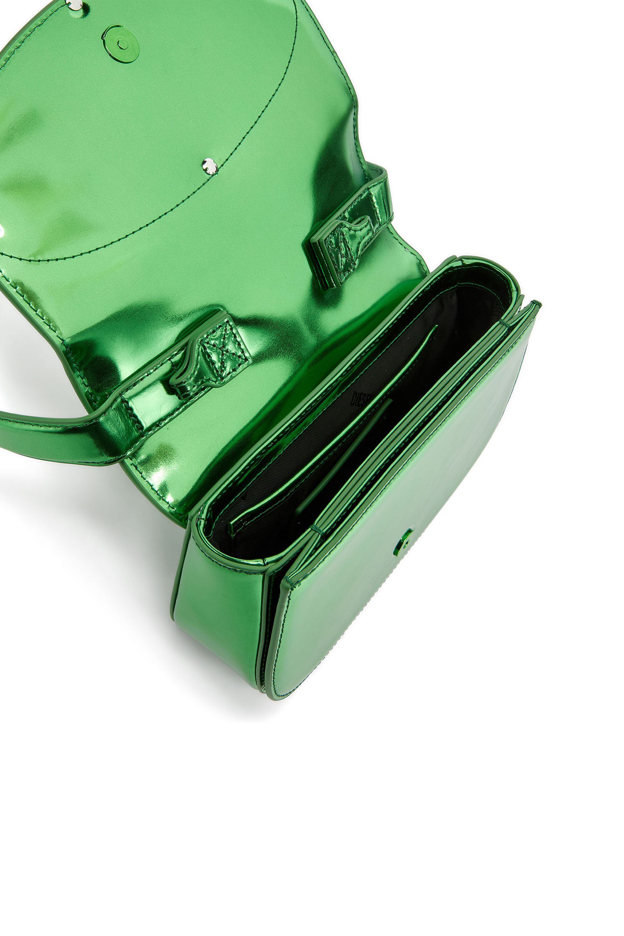 Diesel - 1DR, Donna 1DR-Iconica borsa a spalla in pelle specchiata in Verde - Image 5