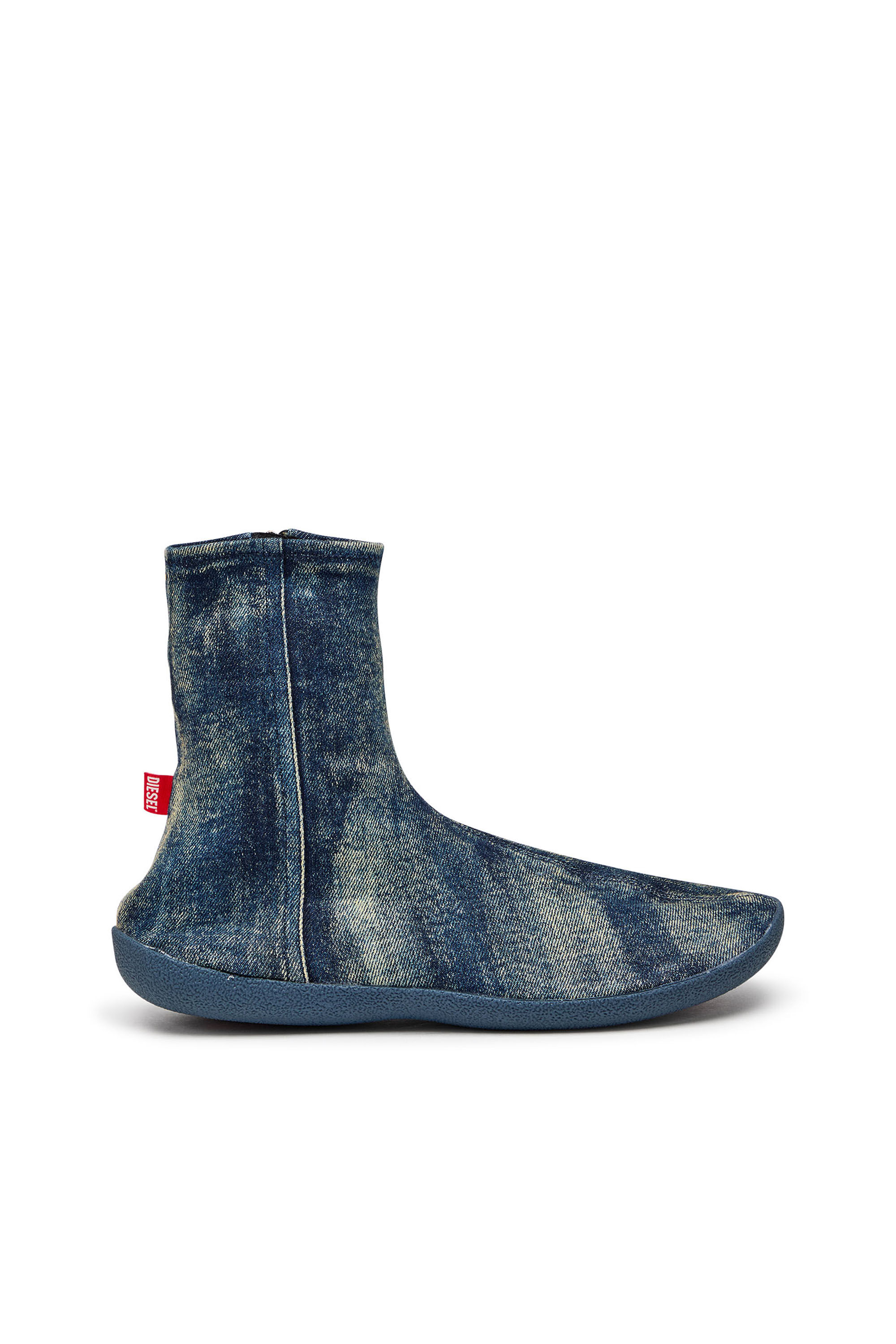 Diesel - D-SHOCK BT, D-Shock Bt-Stivaletto a calzino in denim solarizzato Uomo in Blu - 1