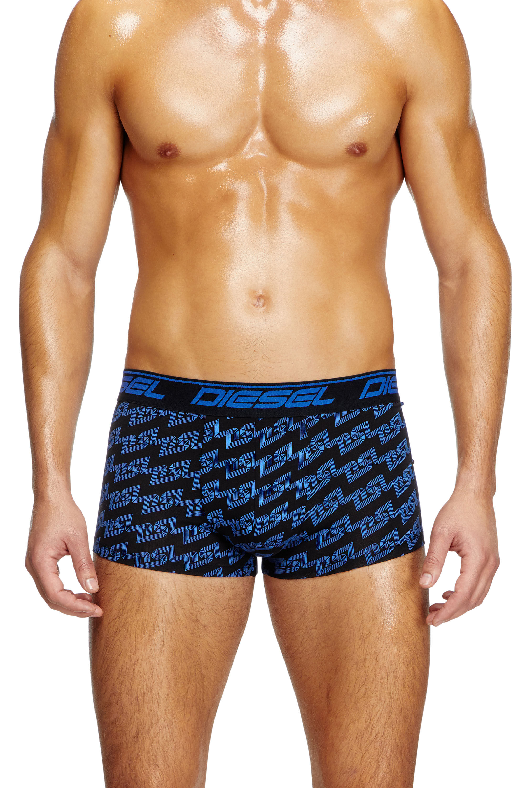 Diesel - UMBX-DAMIEN, Boxer con stampa splatter Uomo in Blu - 3