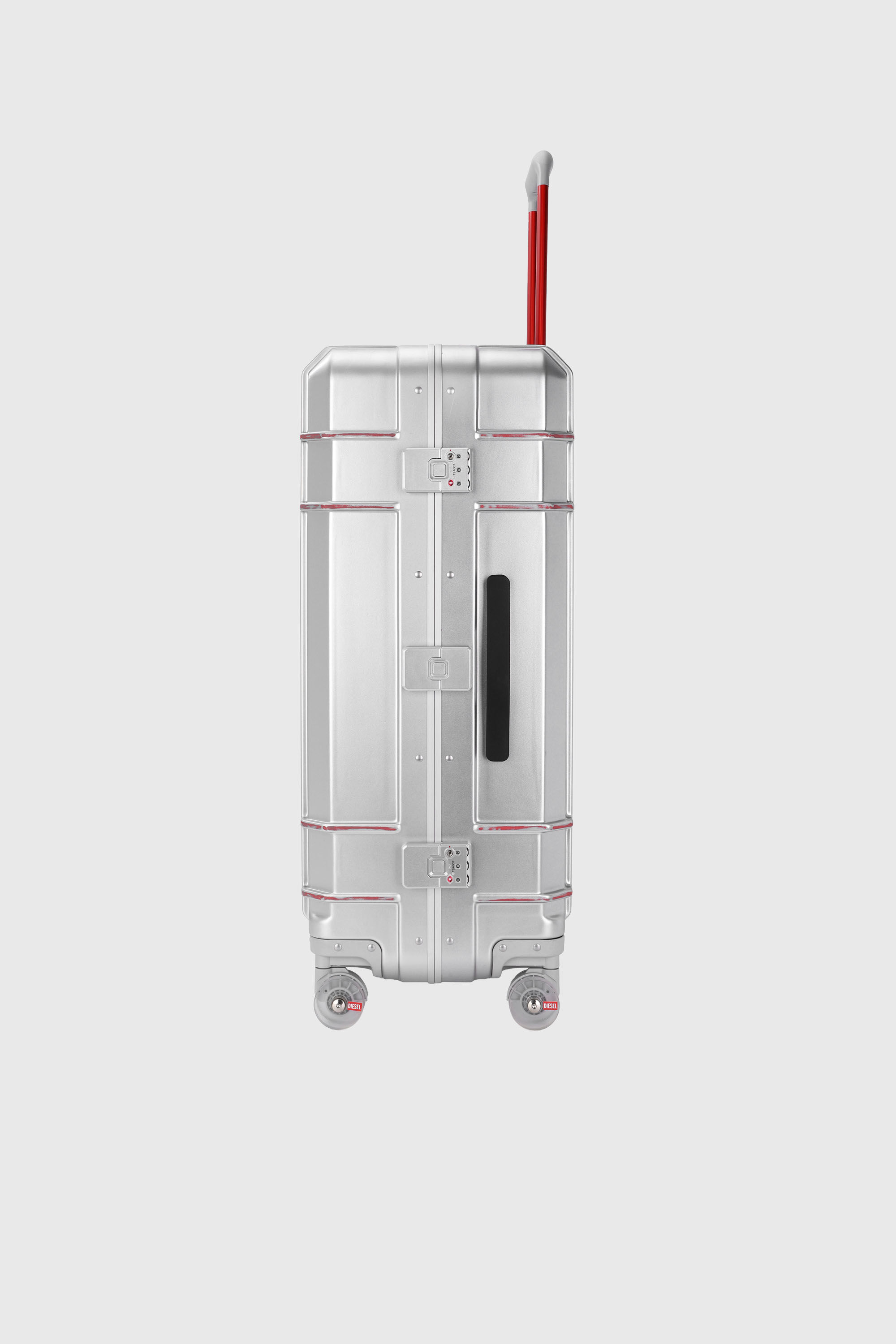 Diesel - DIESEL PC STRONG IMAGE TROLLEY- DSL003, Valigia resistente taglia L Unisex in Argento - 4