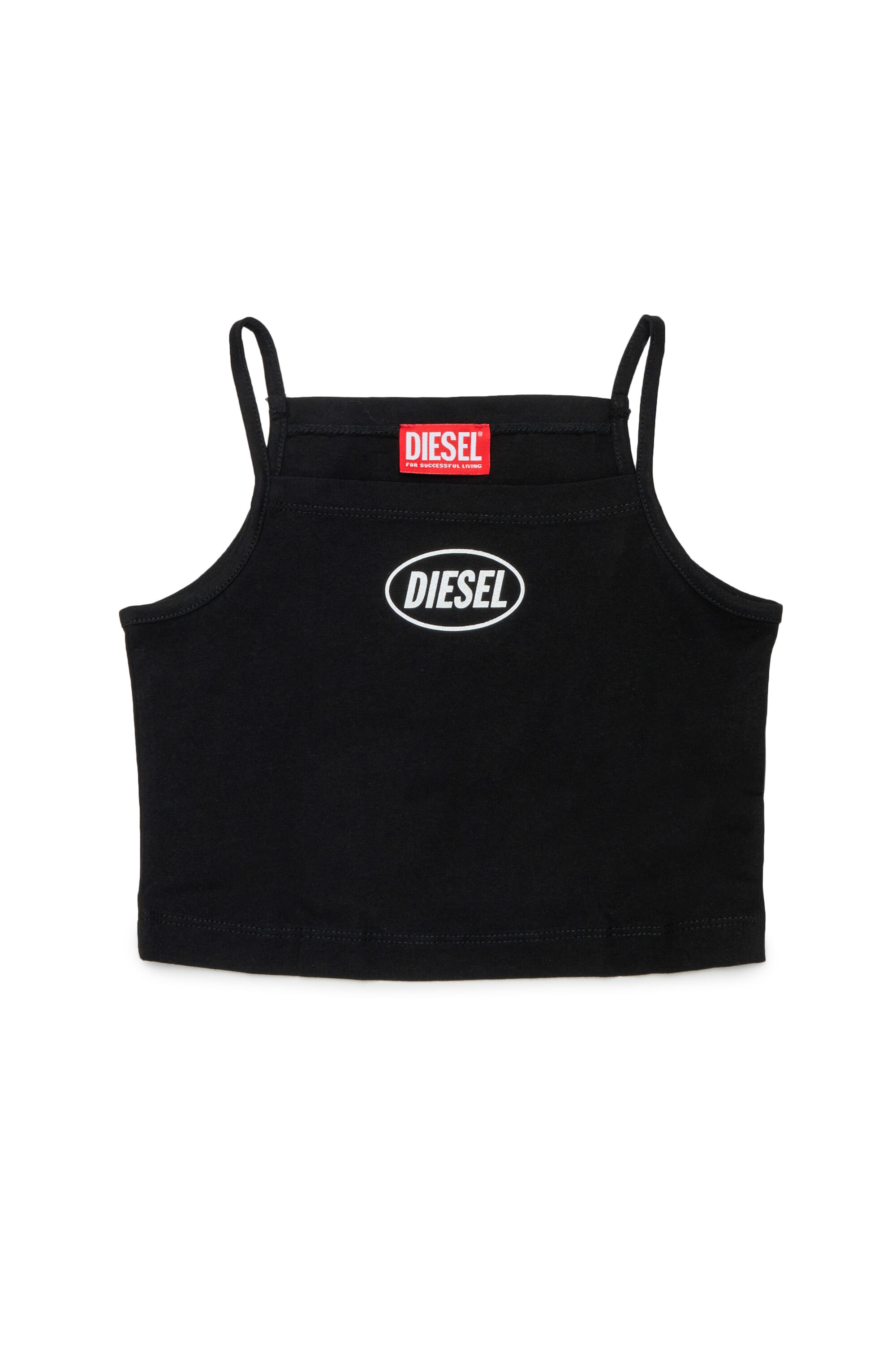 Diesel - TEDIM, Crop top con spalline sottili Donna in Nero - 1