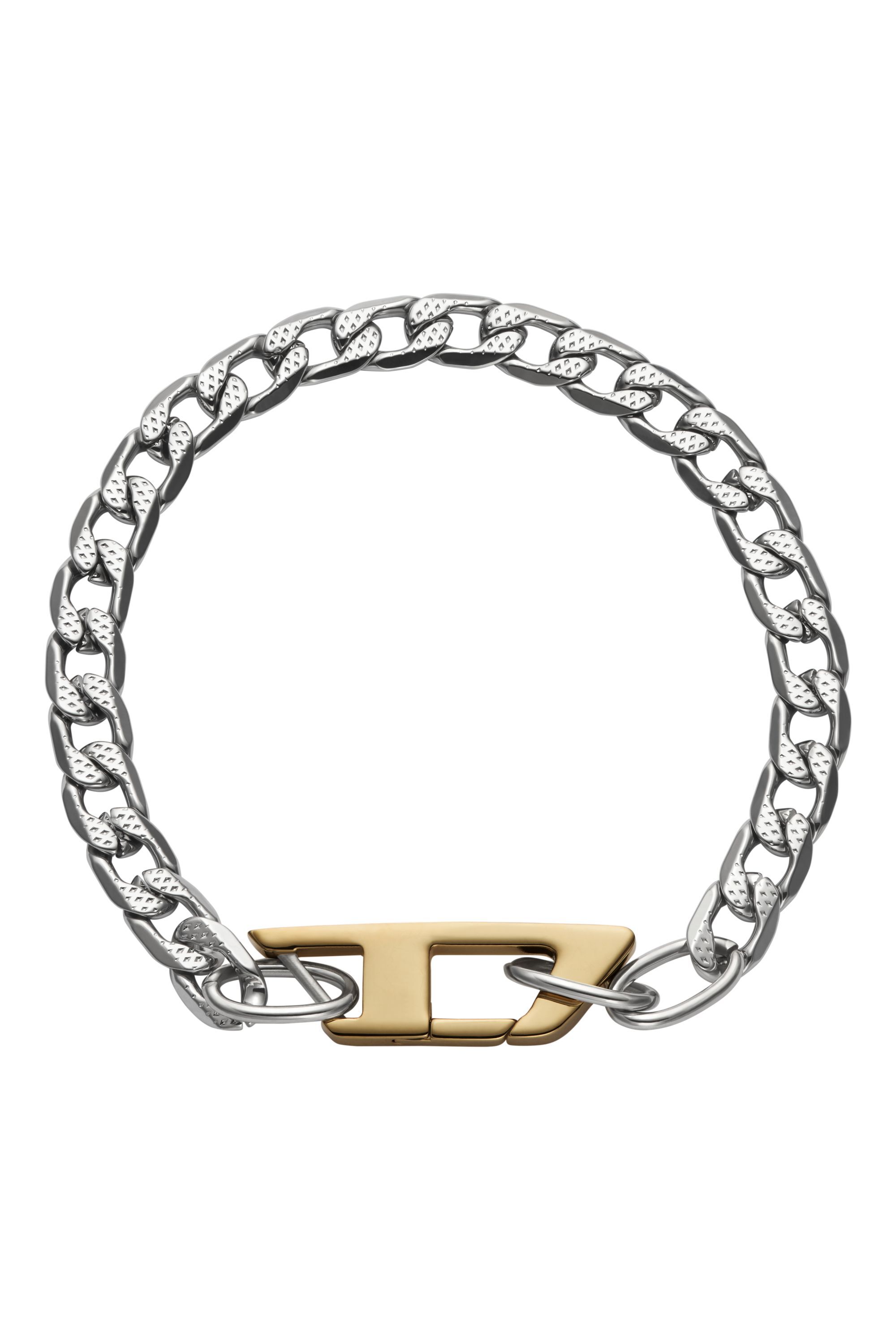 Diesel - DX1338, Bracciale a catena in acciaio inossidabile Unisex in Argento - 1