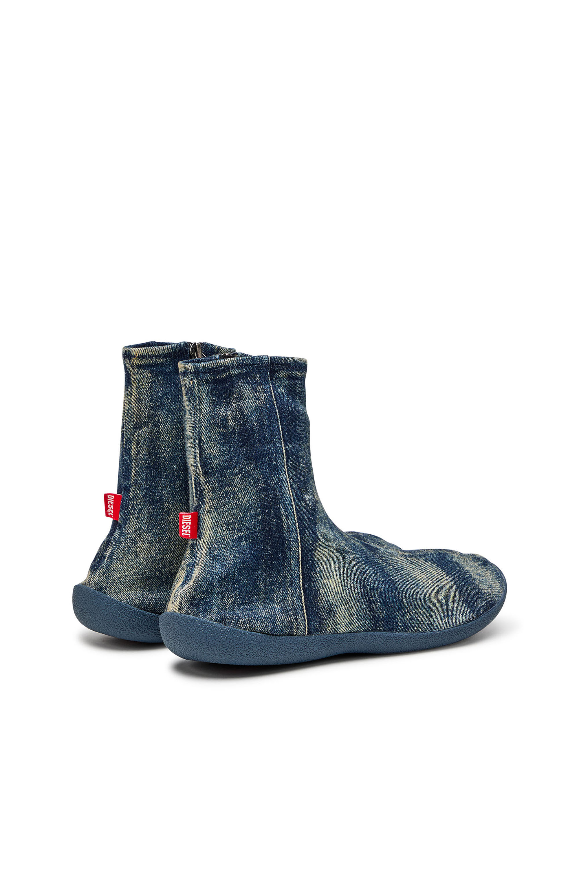 Diesel - D-SHOCK BT, D-Shock Bt-Stivaletto a calzino in denim solarizzato Uomo in Blu - 3