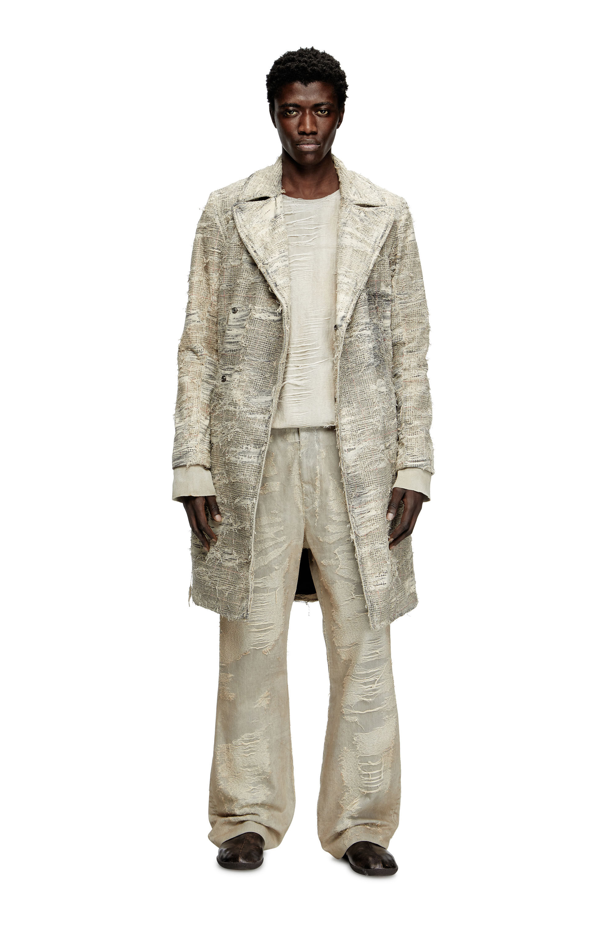 Diesel - Relaxed Jeans D-Boix 007AU Uomo, Grigio Chiaro - Image 1