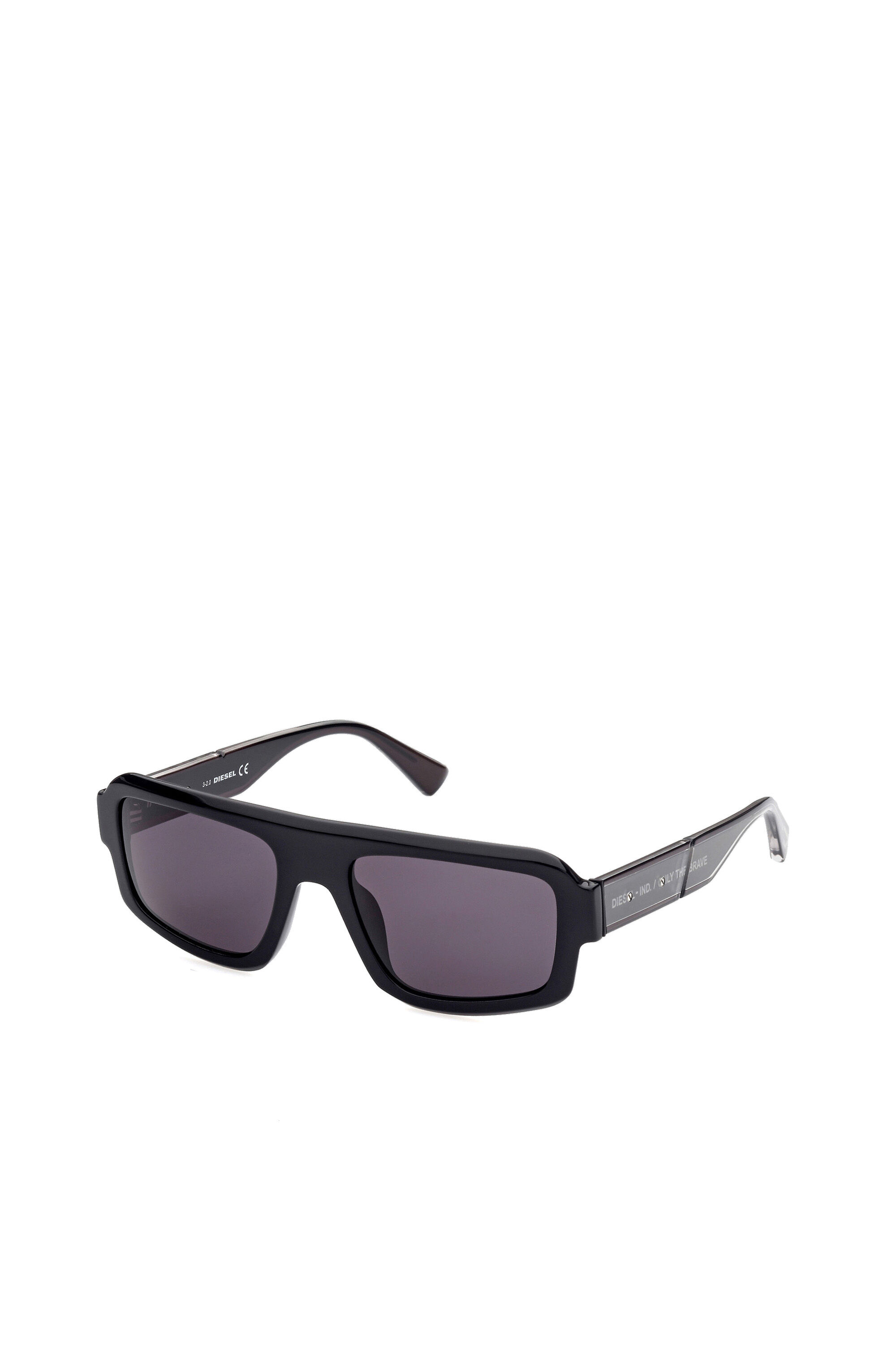 Diesel - DL0348, Occhiali anni '90 dal fit avvolgente Uomo in Nero - 2