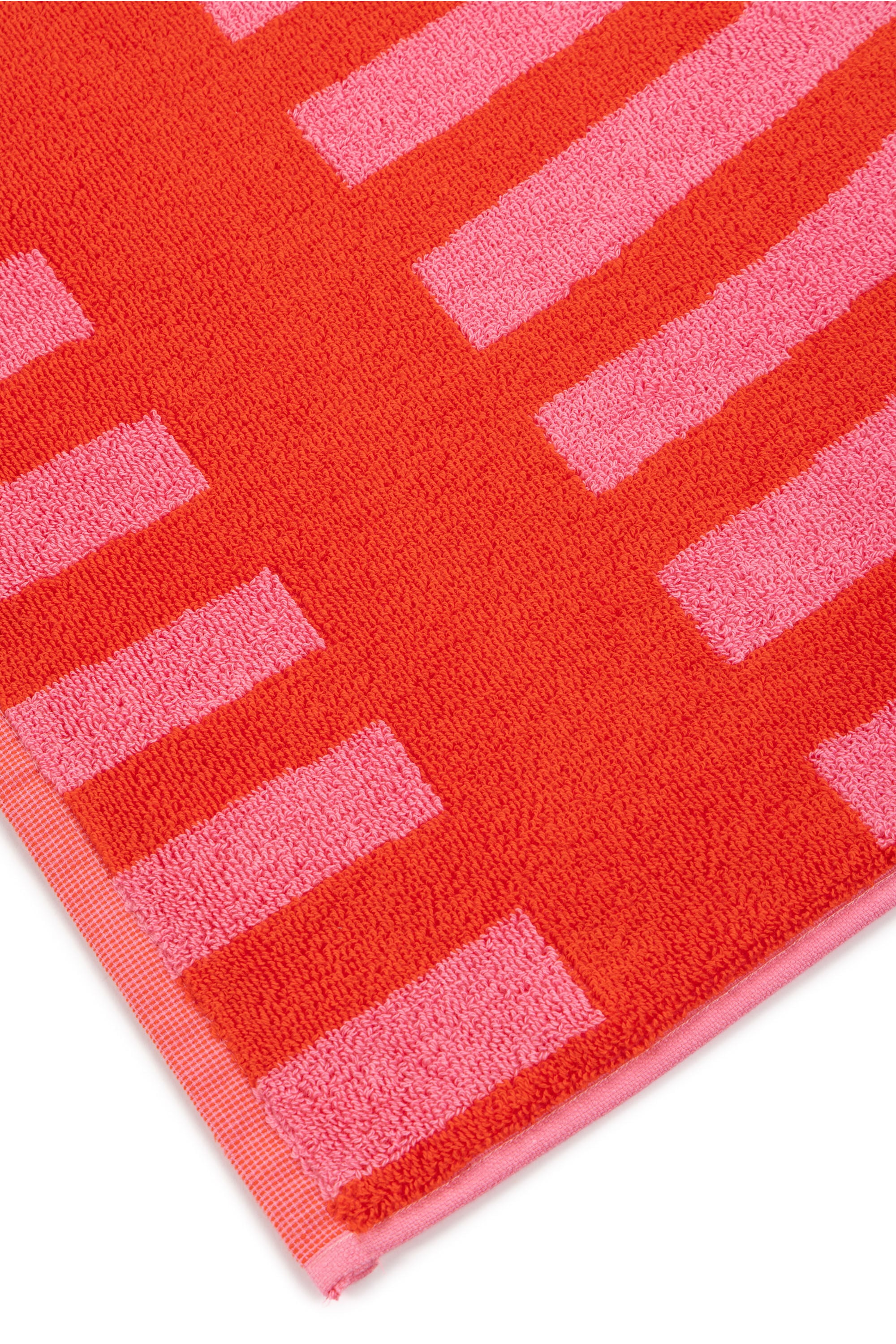 Diesel - 1018163  STRIPES PINK/RED TOWEL, Telo in spugna 100x180 cm Unisex in Rosso - 2