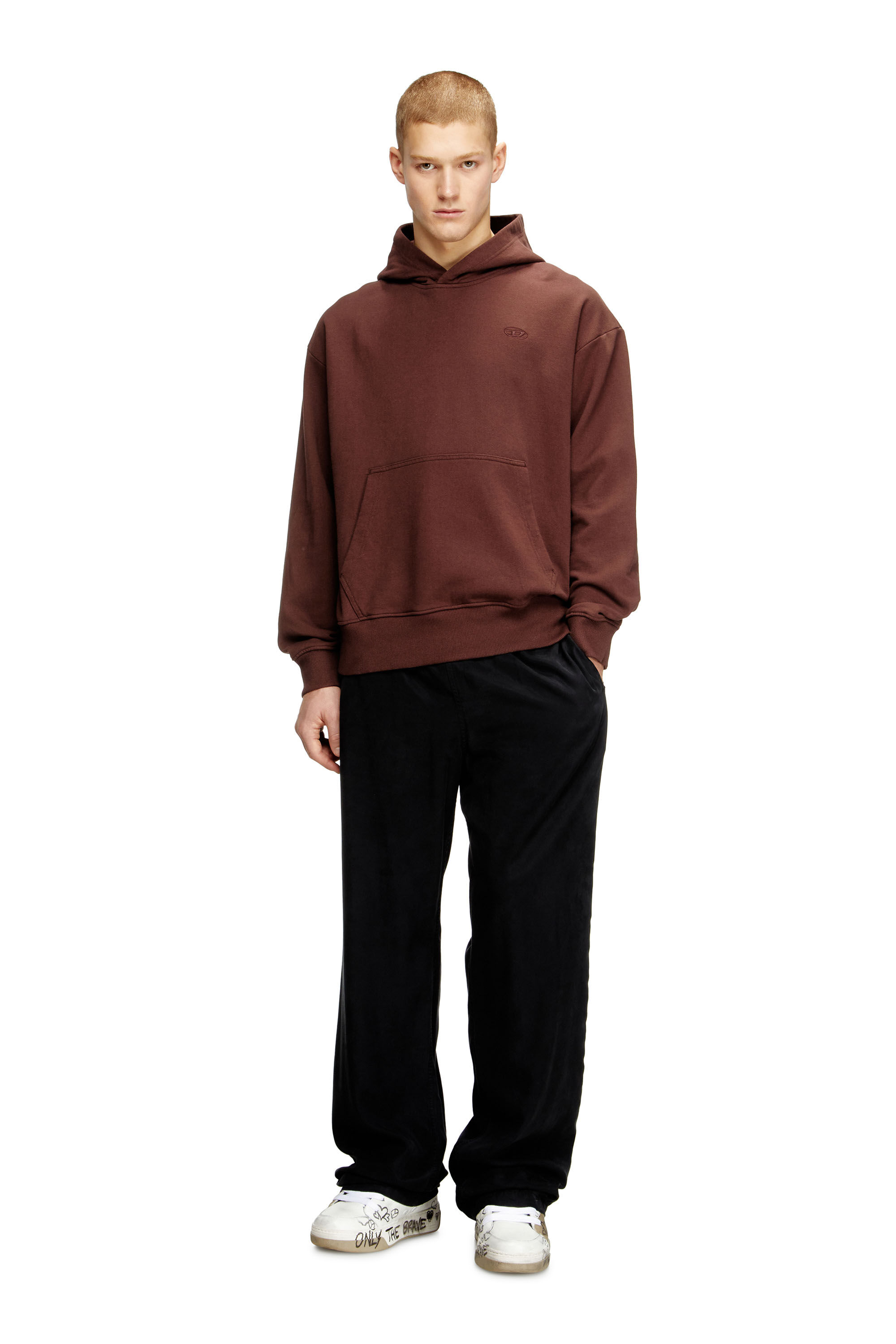 Diesel - S-MACS-HOOD-MEGOVAL-D, Hoodie con ricamo logo Uomo in ToBeDefined - 1