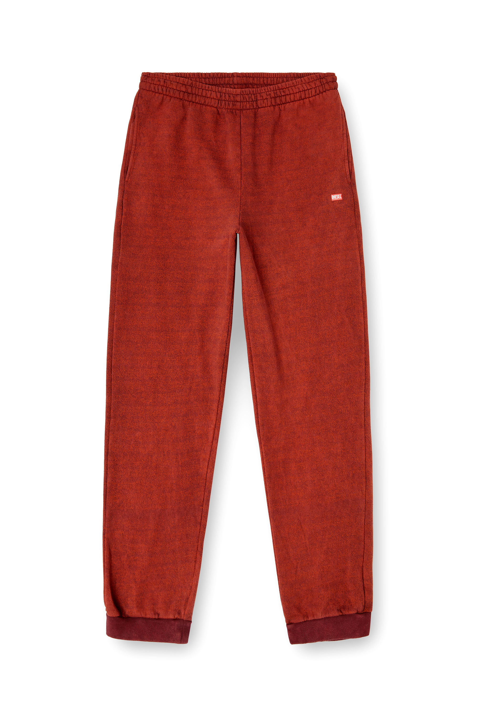 Diesel - P-MARKY-CUFF, Pantaloni con coulisse e rifinitura a costine Uomo in Rosso - 2