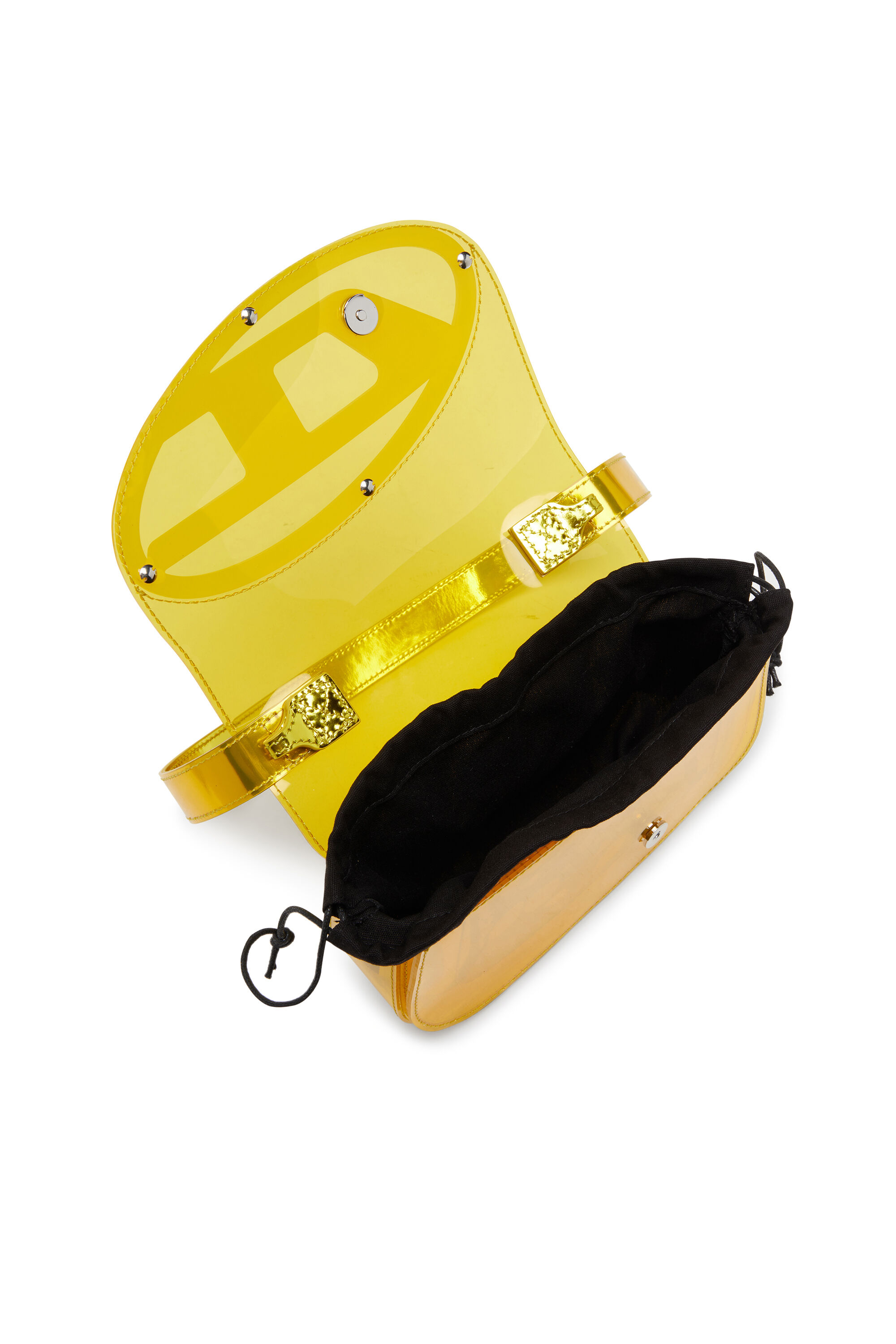 Diesel - 1DR, 1DR-Iconica borsa a spalla in TPU trasparente Donna in Giallo - 4