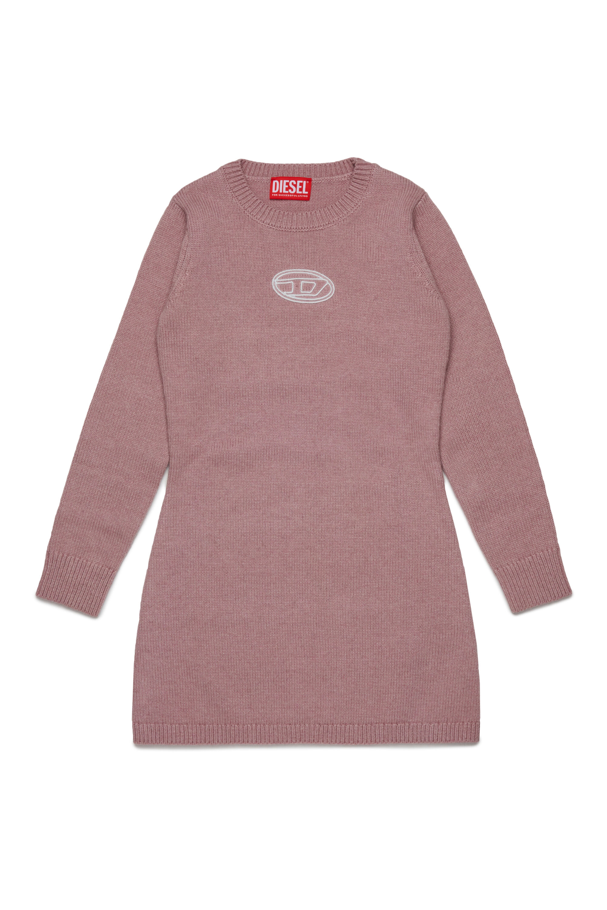 Diesel - DIRMY, Abito in misto lana con logo ricamato Donna in Rosa - 1