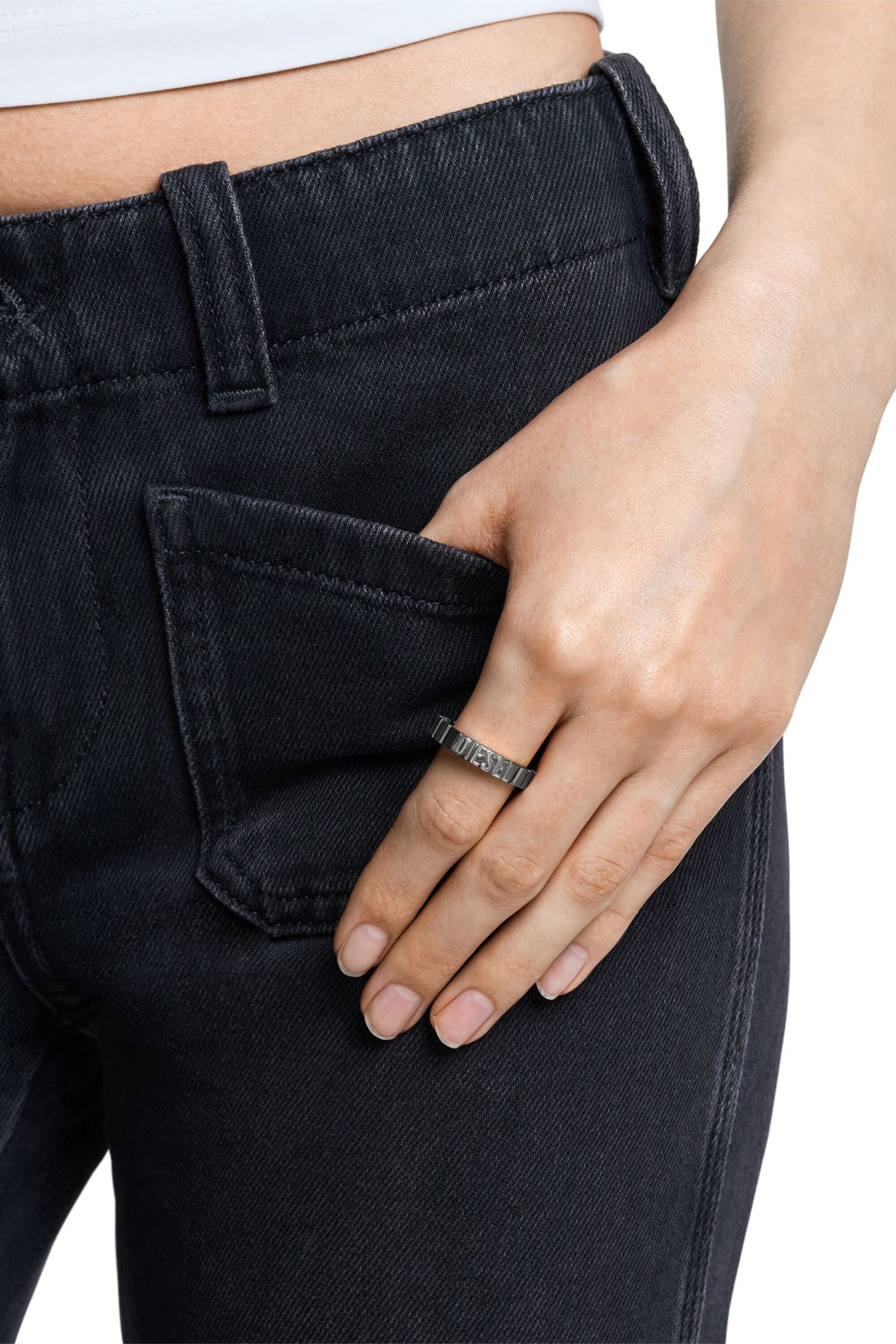 Diesel - DX1612060, Anello in acciaio inossidabile Unisex in Nero - 3