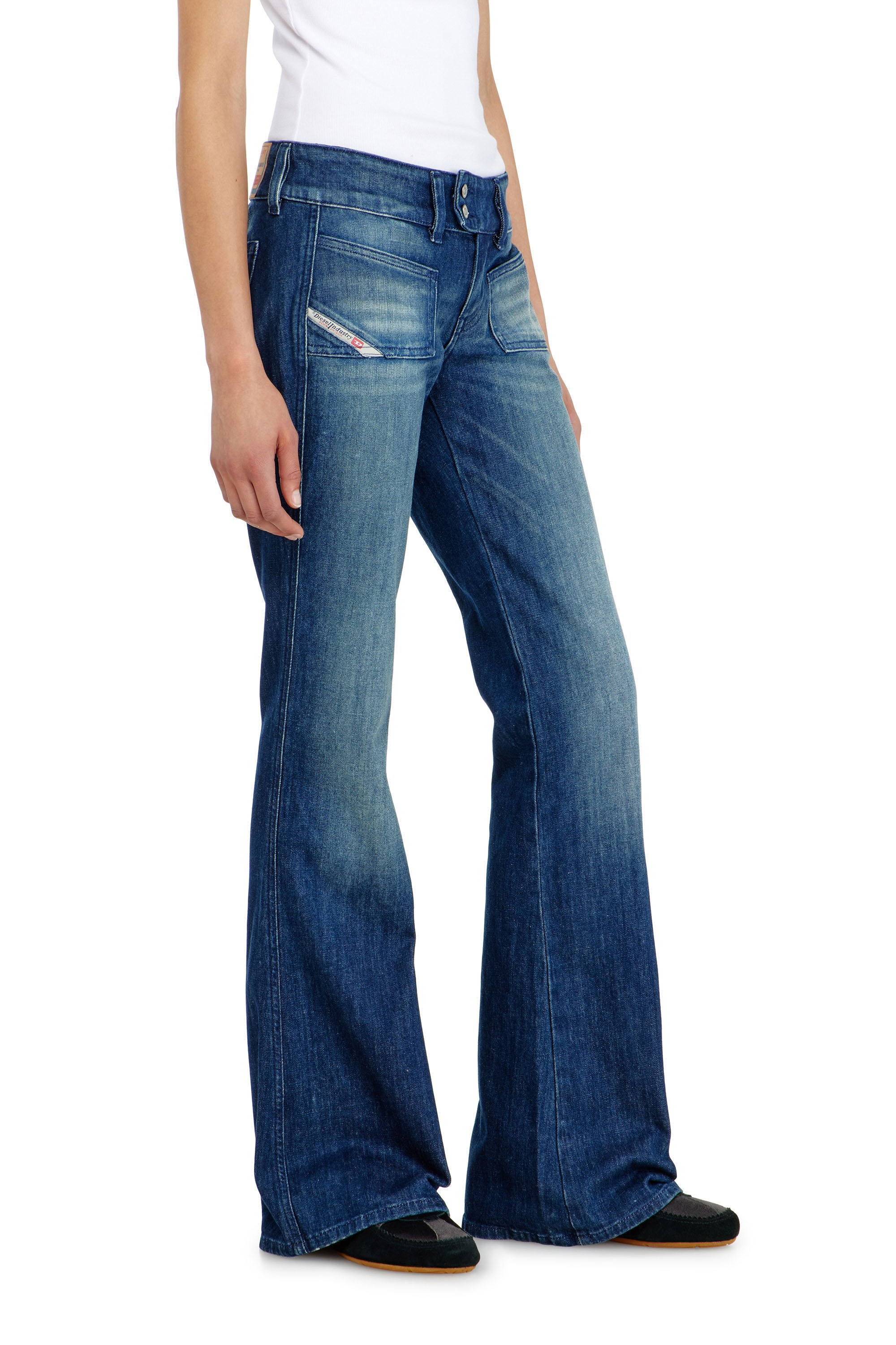 Diesel - Bootcut Jeans D-Hush 0KBBR Donna, Blu Scuro - Image 7