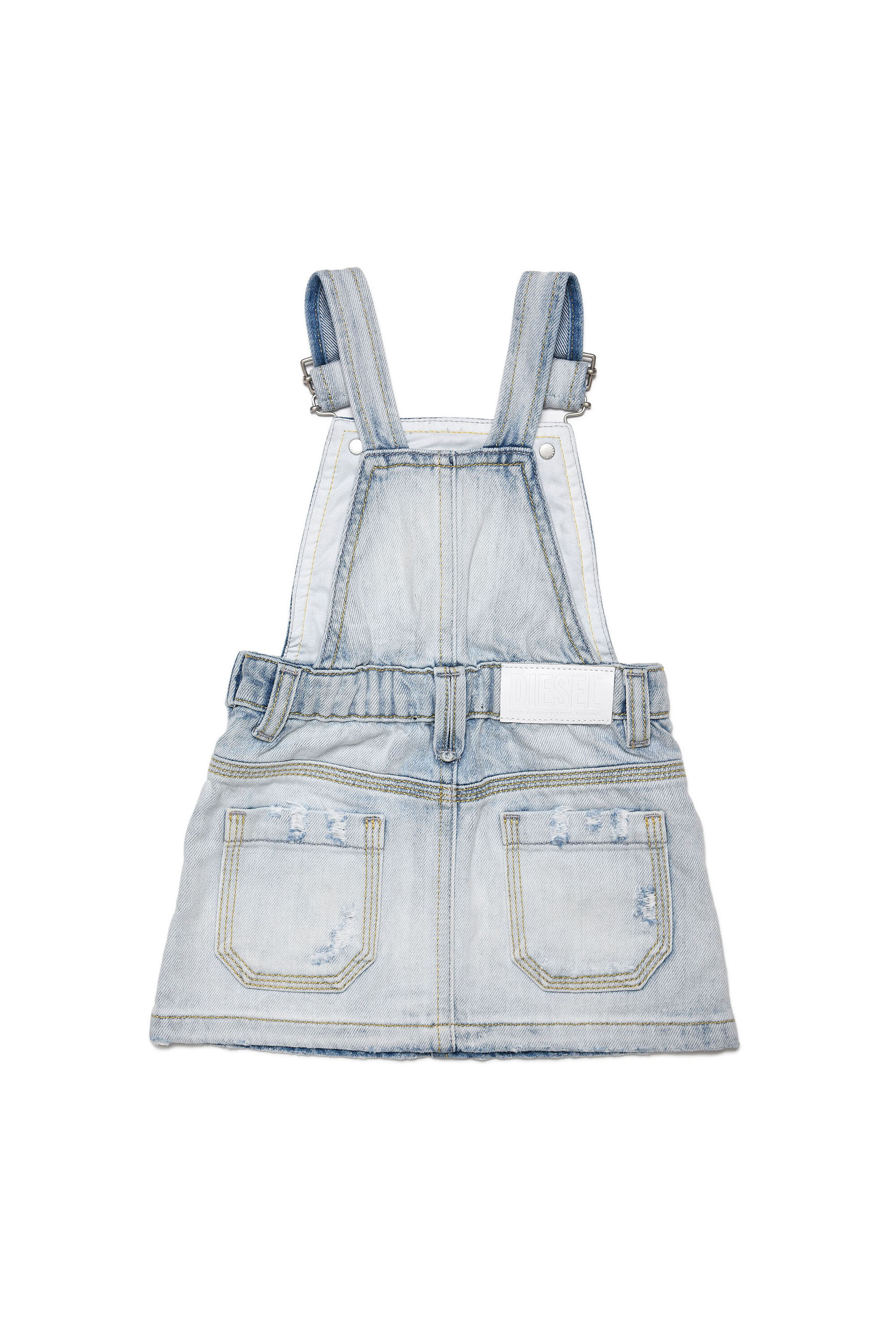 DAETYB Donna: Abito salopette in denim distressed | Diesel