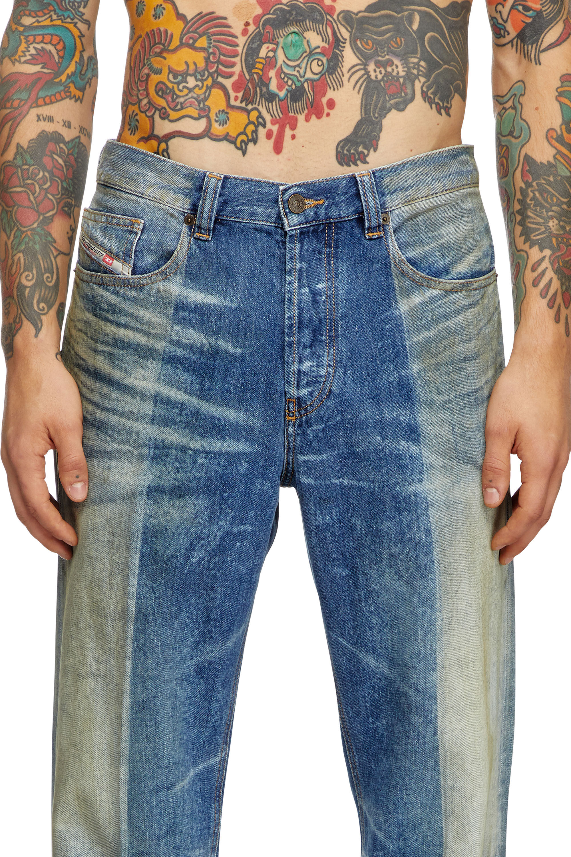 Diesel - Straight Jeans 2010 D-Macs 09L04 Uomo, Blu medio - Image 5