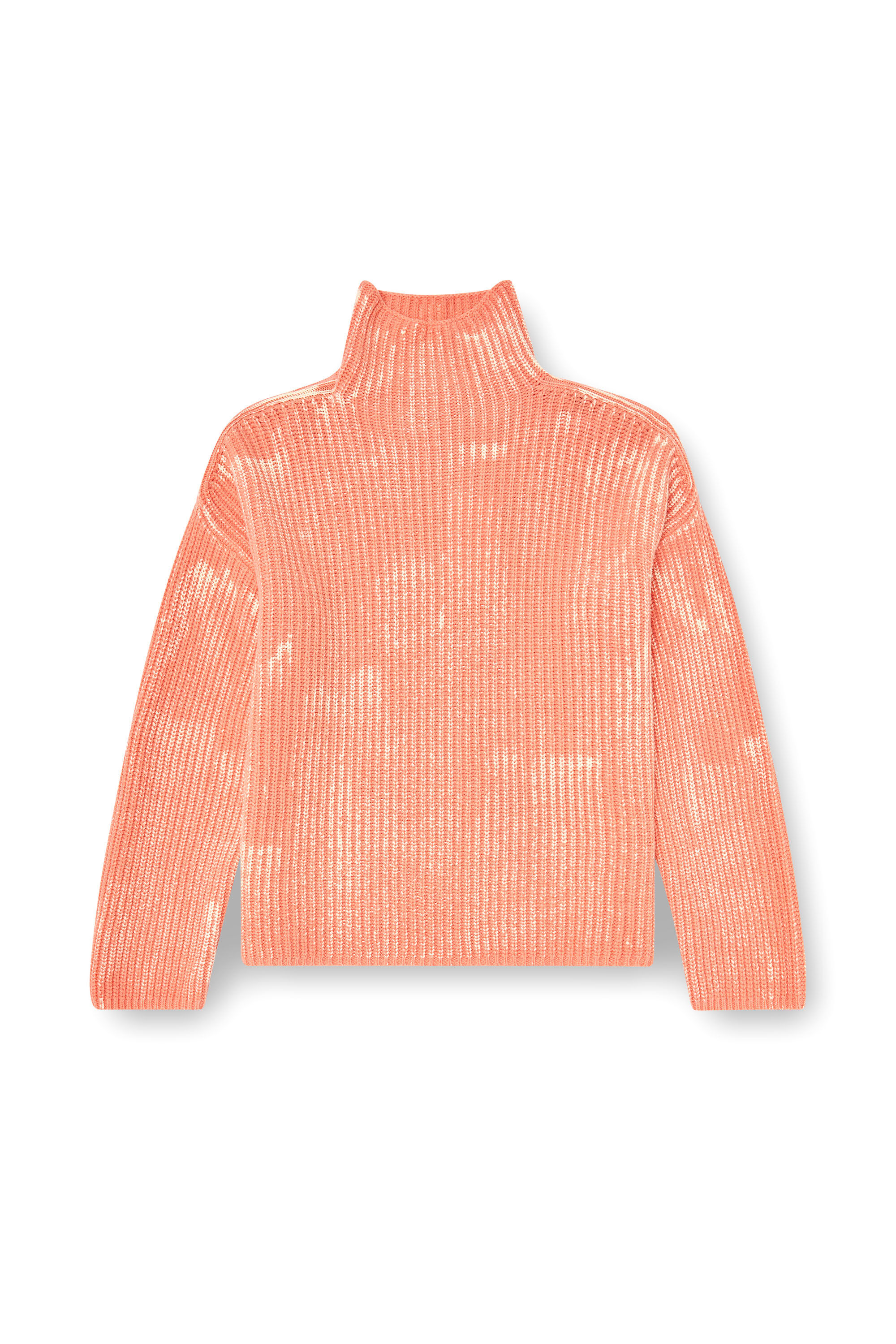 Diesel - M-AMET, Maglione a collo funnel in misto lana a costine Donna in ToBeDefined - 2
