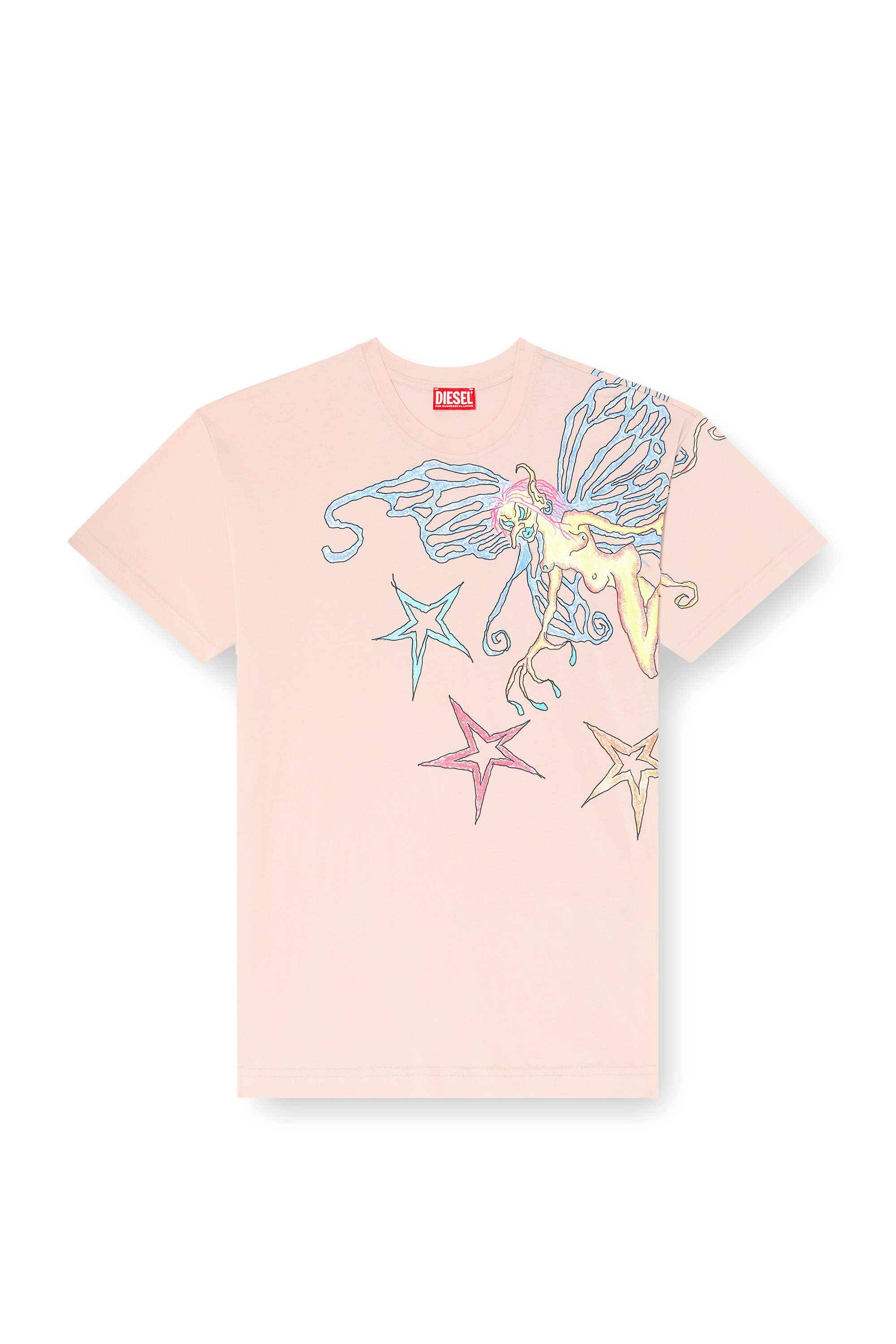 Diesel - T-BUXT-Q1, T-shirt con stampa grafica Donna in Rosa - 2