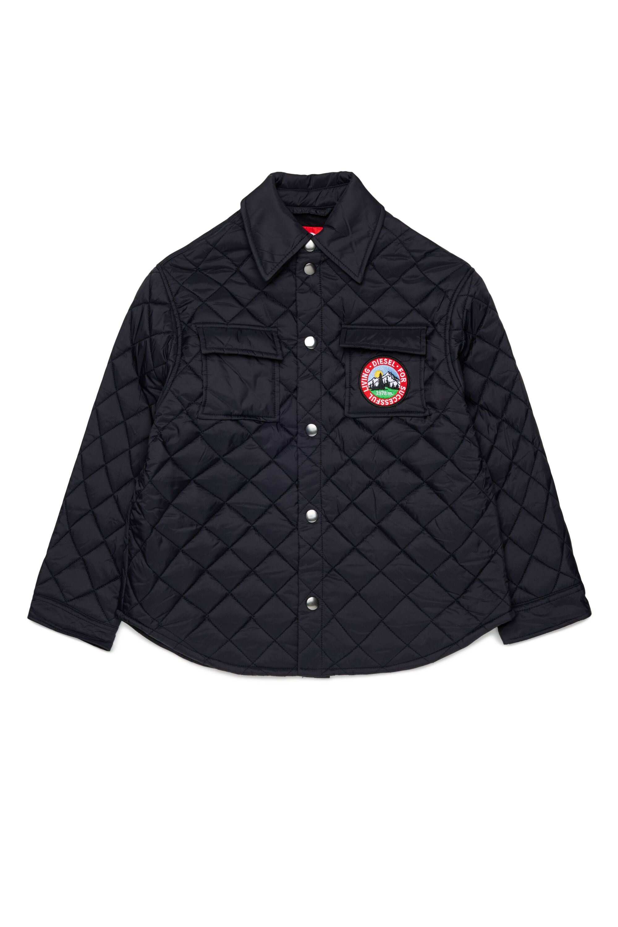 Diesel - JMONTY, Giacca camicia in nylon trapuntato Unisex in Nero - 1