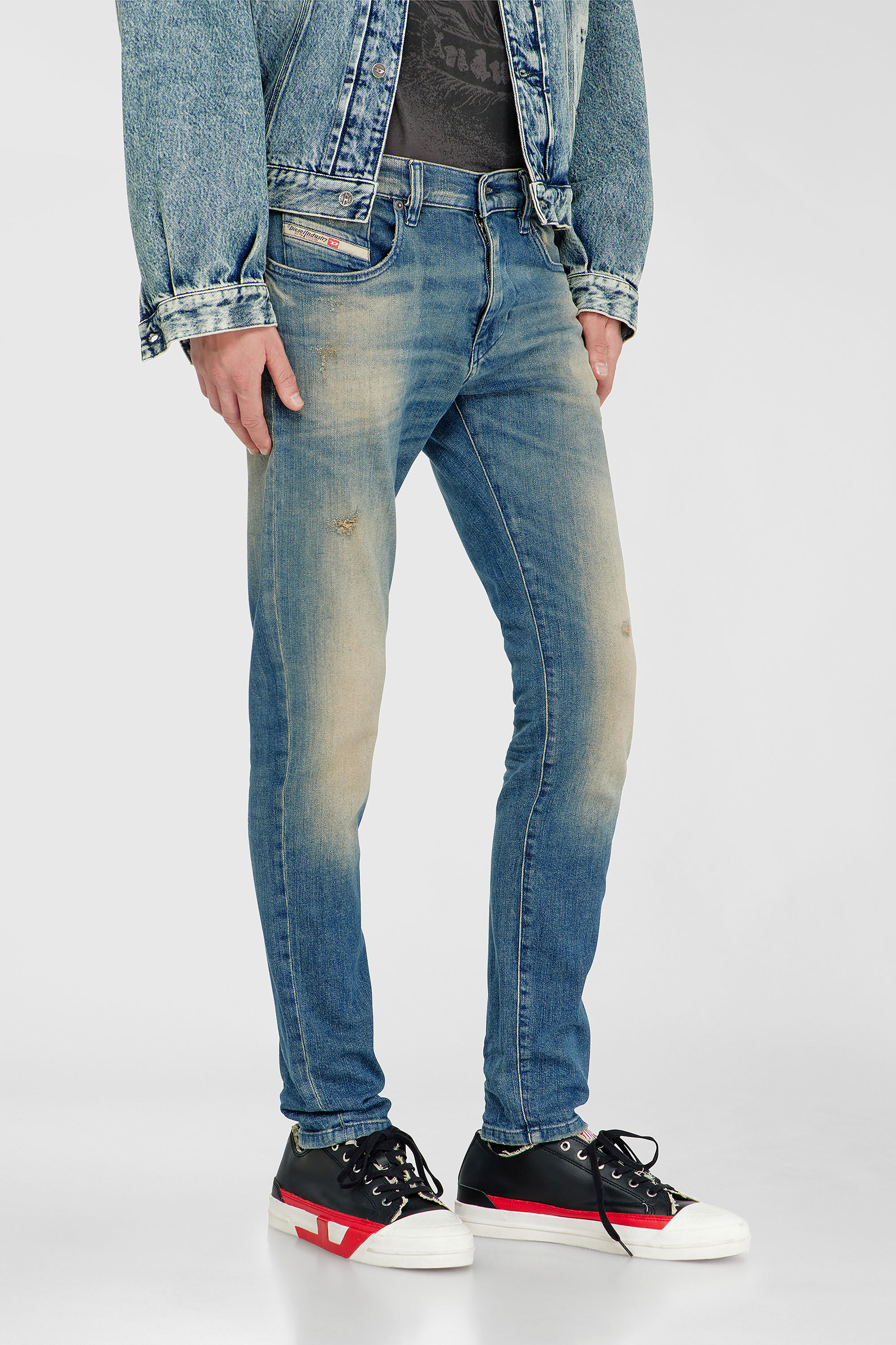Diesel - Slim Jeans 2019 D-Strukt 0KBBW Uomo, Blu medio - Image 7