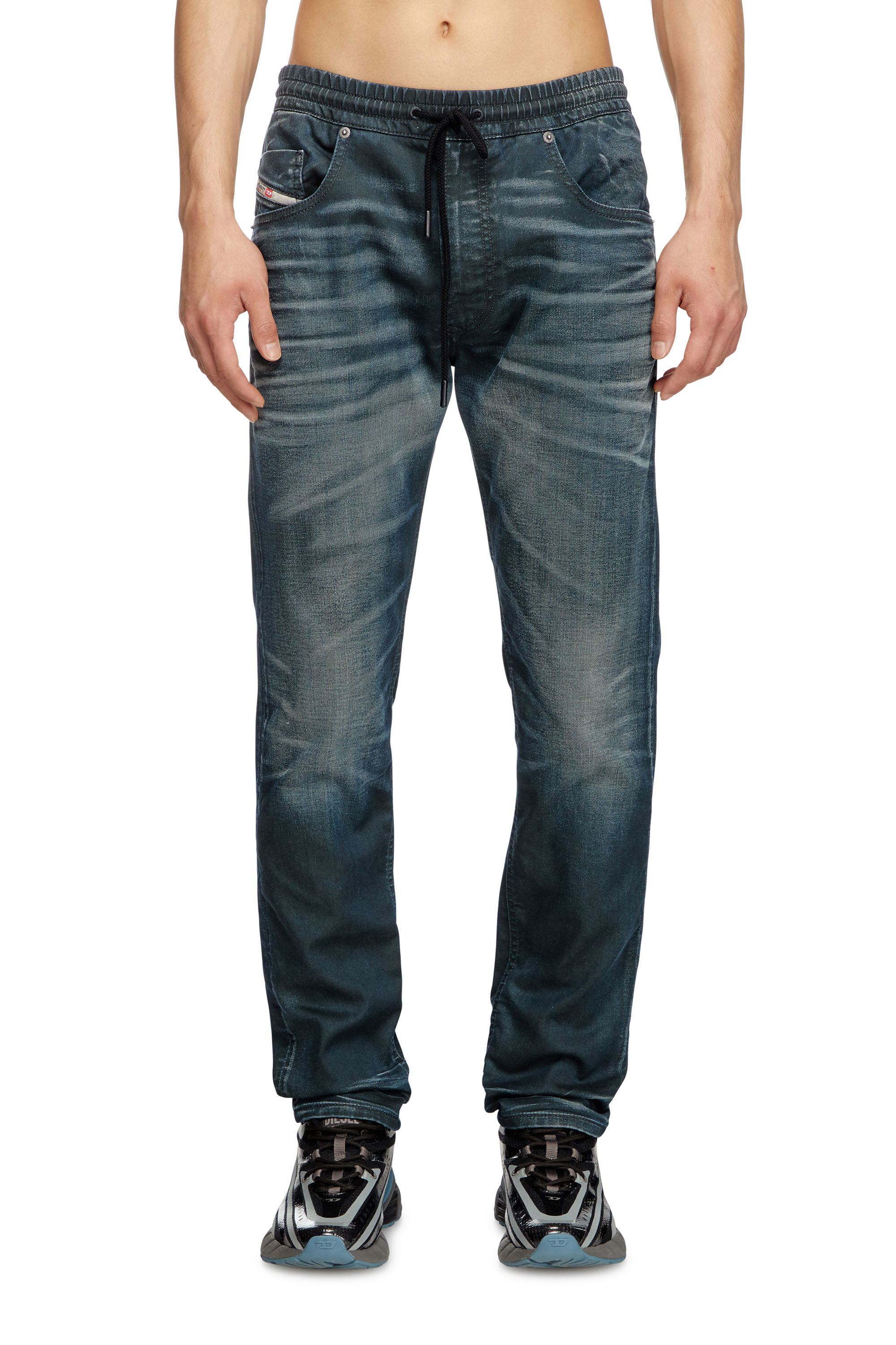 Diesel - Regular 2030 D-Krooley Joggjeans® 068QK Uomo, Blu Scuro - Image 3