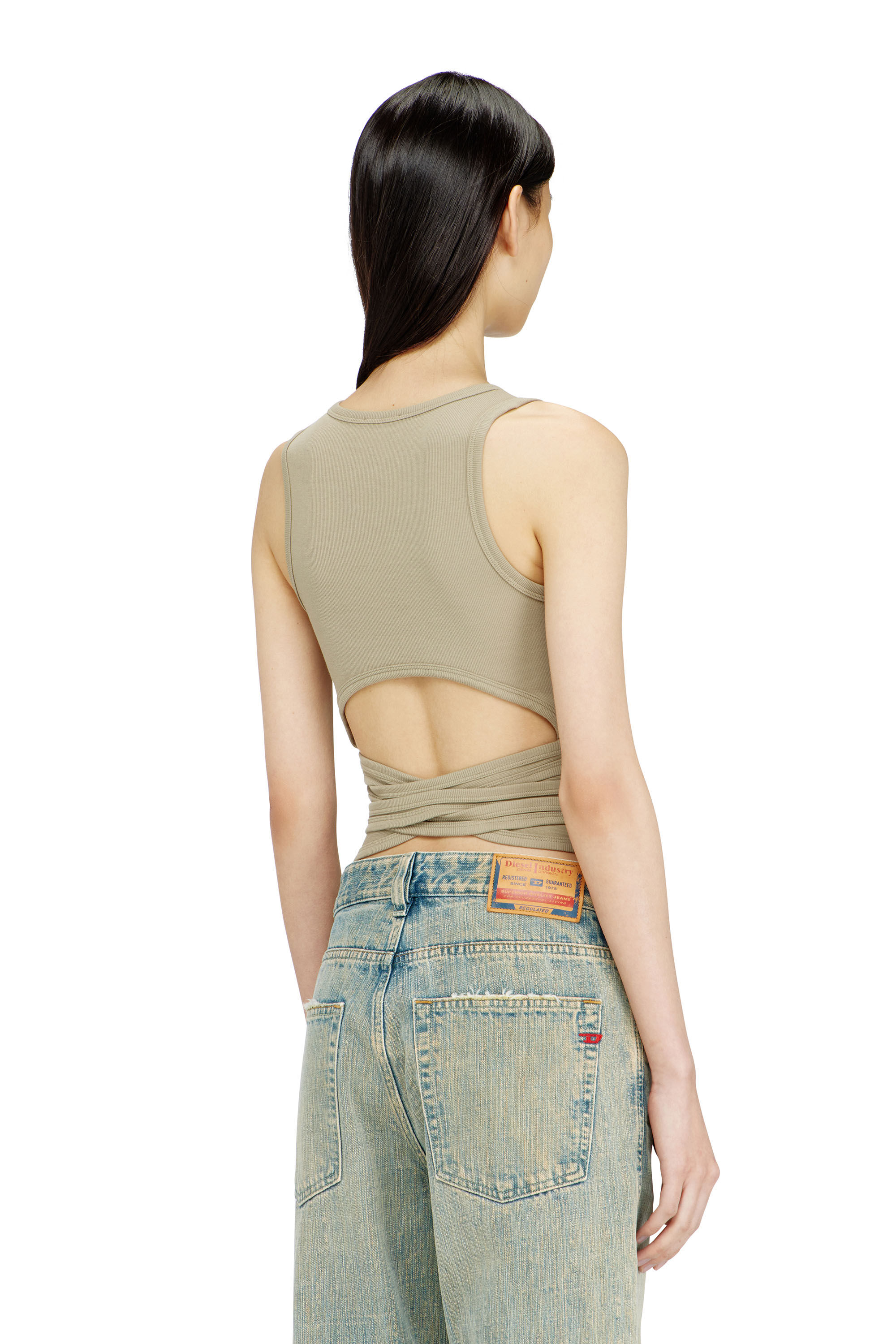 Diesel - T-ANKY-TAIL-S1, Crop top con design avvolgente Donna in ToBeDefined - 3