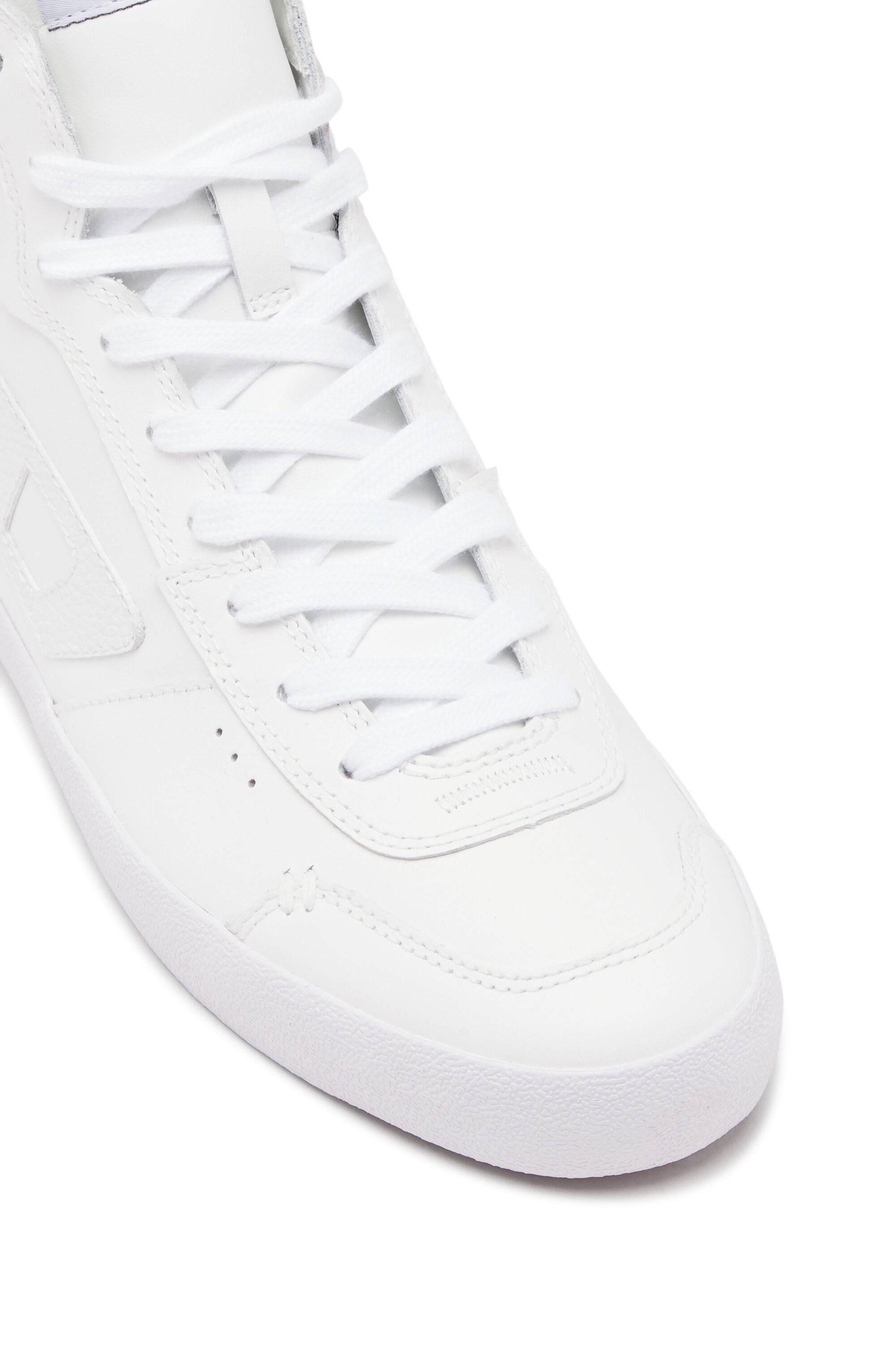 S Leroji Mid Sneaker high top in pelle Uomo Bianco Diesel