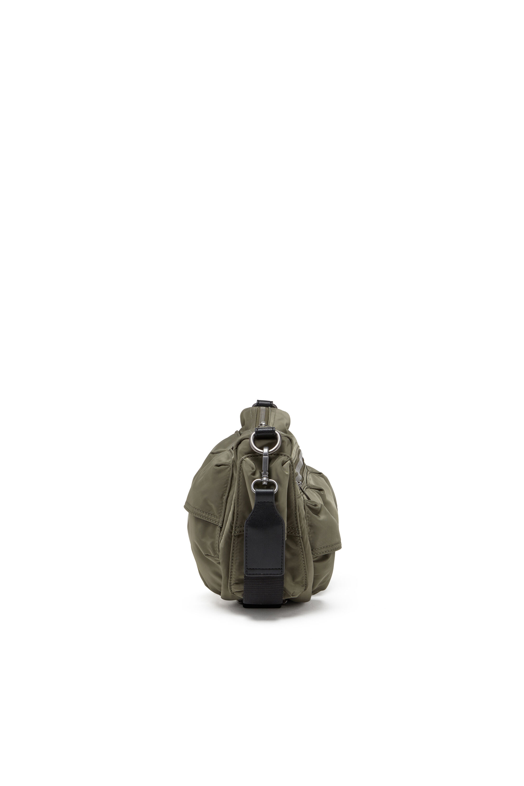 Diesel - MULTI-PKTS SHOULDER BAG X, Borsa multitasche in tessuto utility Unisex in Verde - 4