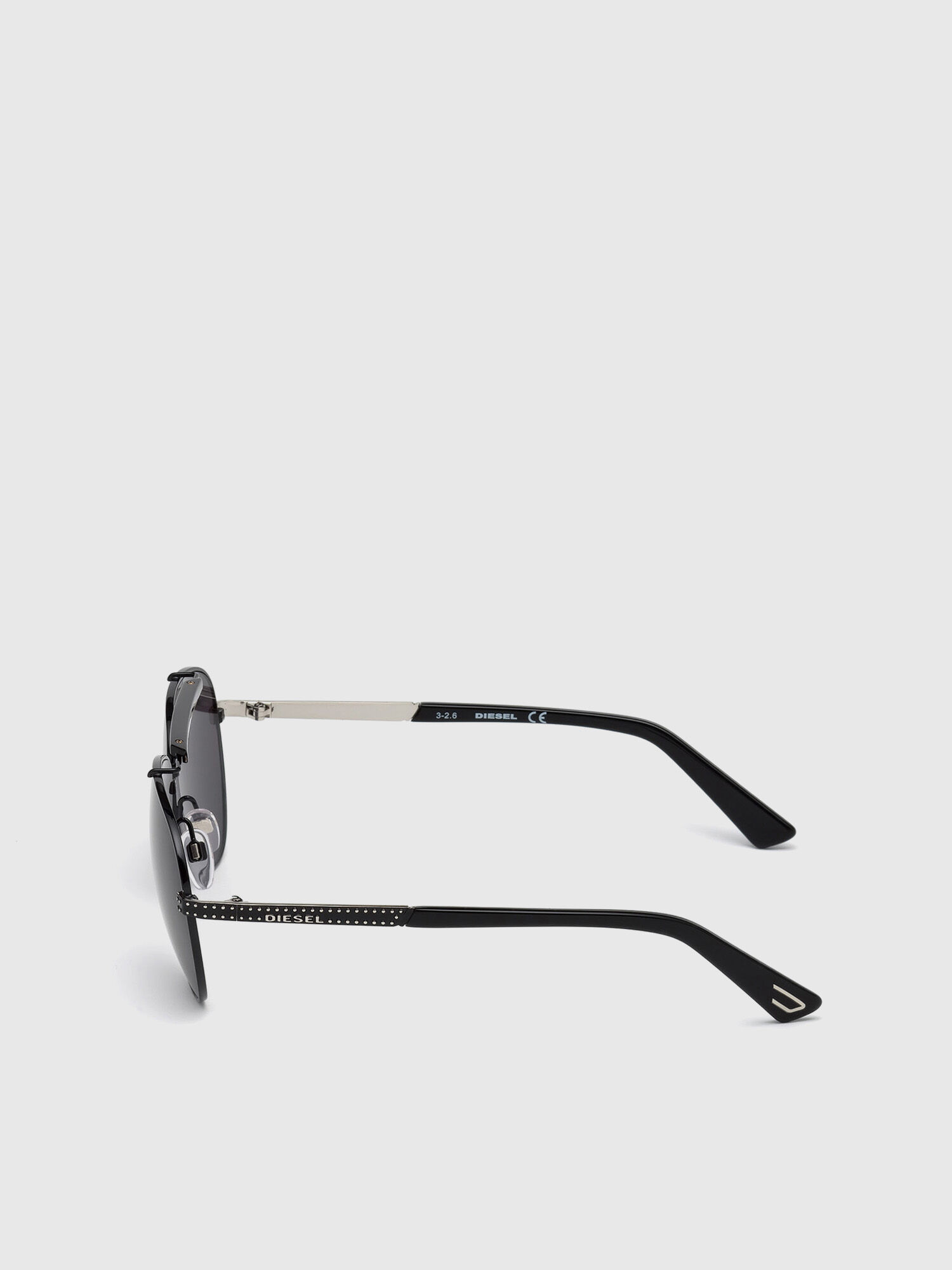 Diesel - DL0238, Occhiali classici da aviatore Uomo in Nero - 2