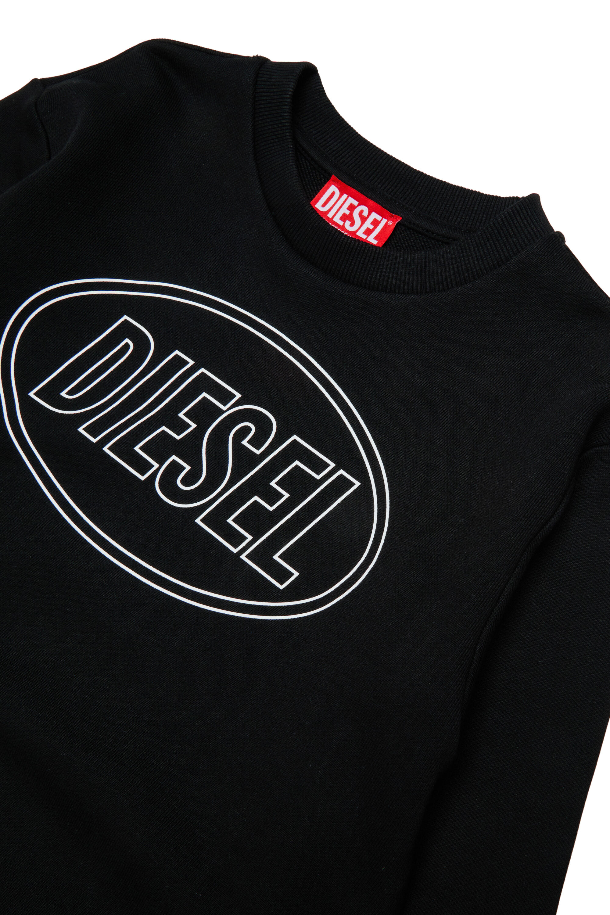 Diesel - SCIRCLE OVER, Felpa con stampa logo Uomo in Nero - 3