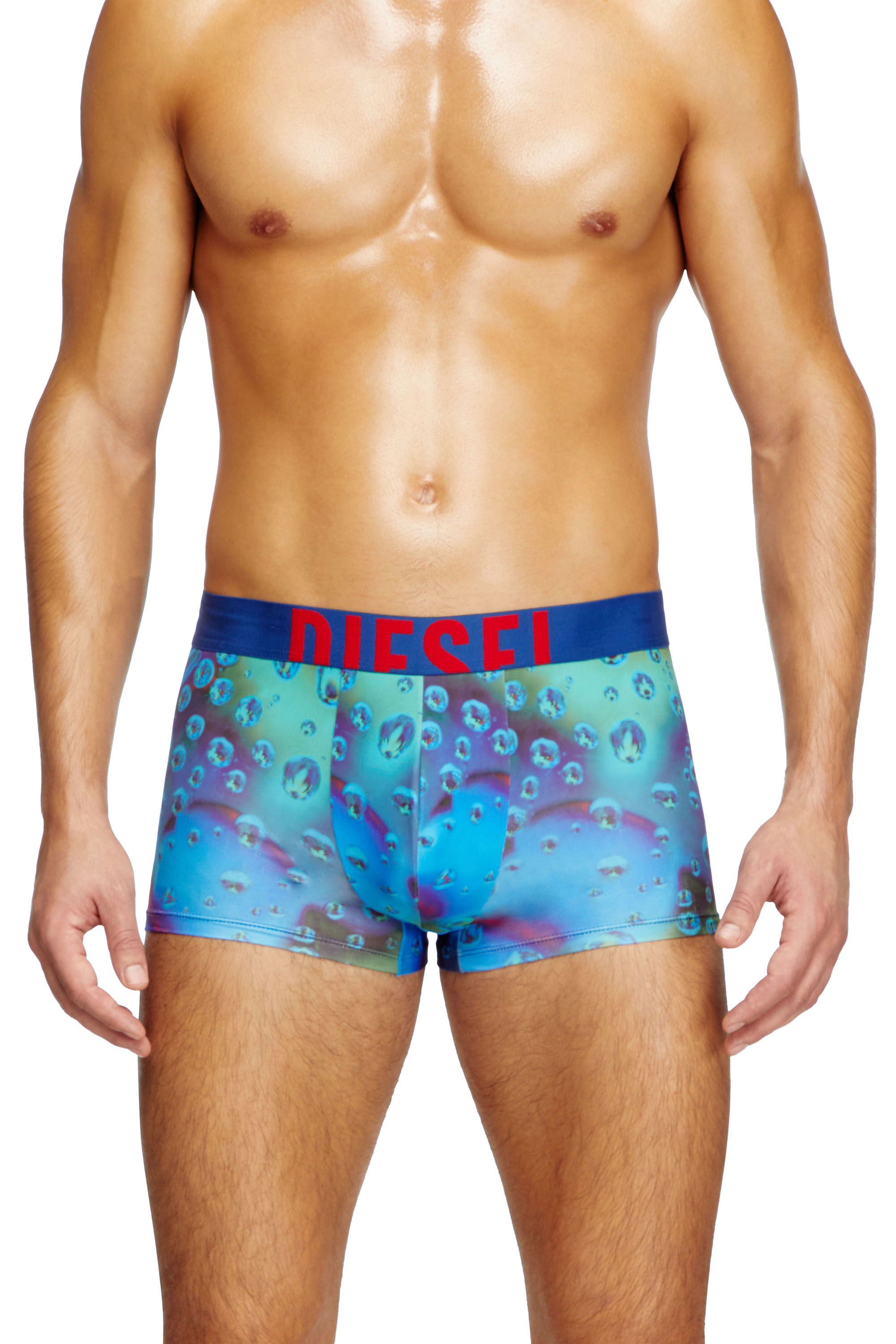 Diesel - DAMIEN-D-POP-40, Boxer con stampa acid rain Uomo in Blu - 3