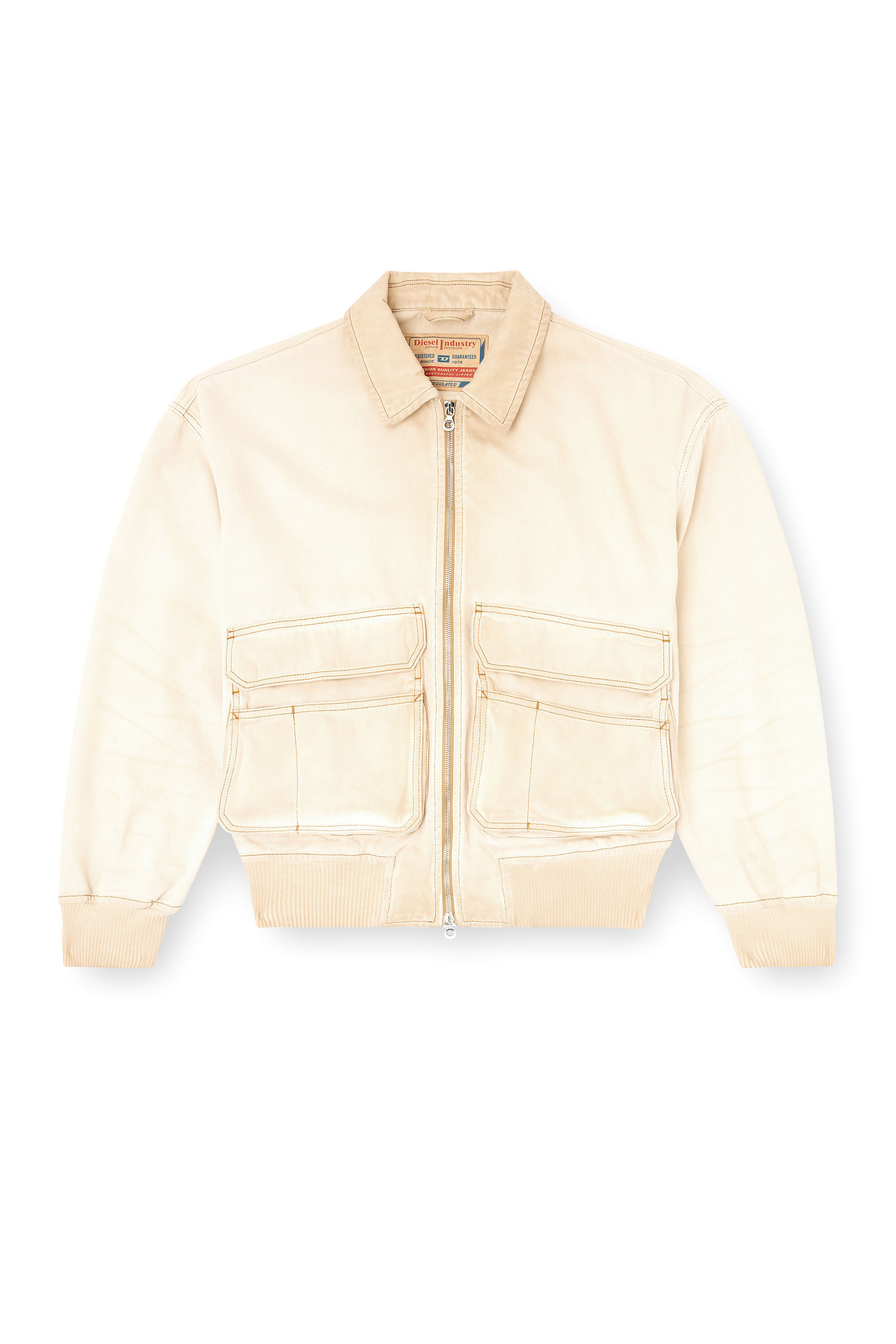 Diesel - D-KURZ, Giacca in denim batavia Unisex in Beige - 2