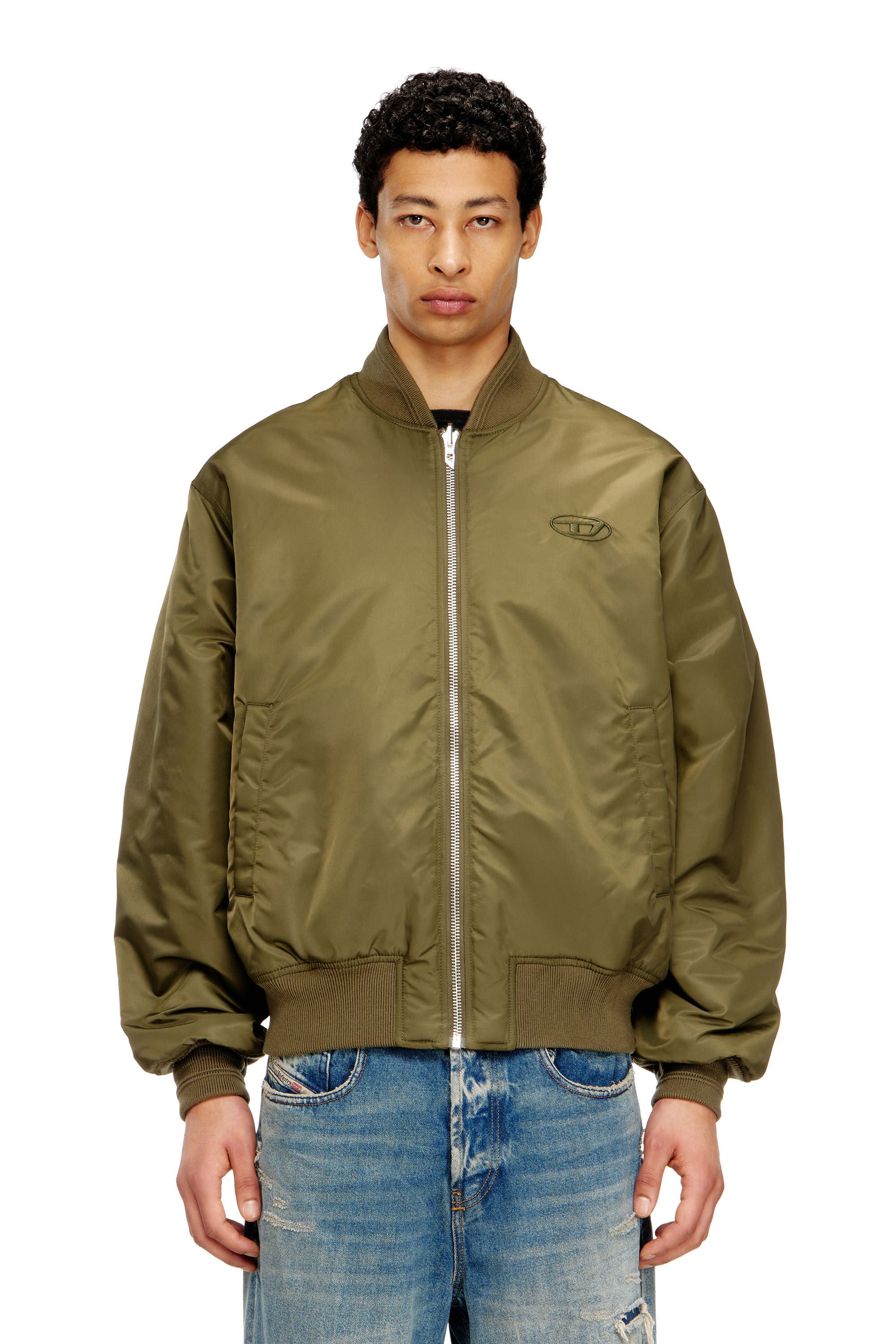 Diesel - W-TYPE-D1, Giacca bomber imbottita con ricamo Oval D Uomo in Multicolor - 3