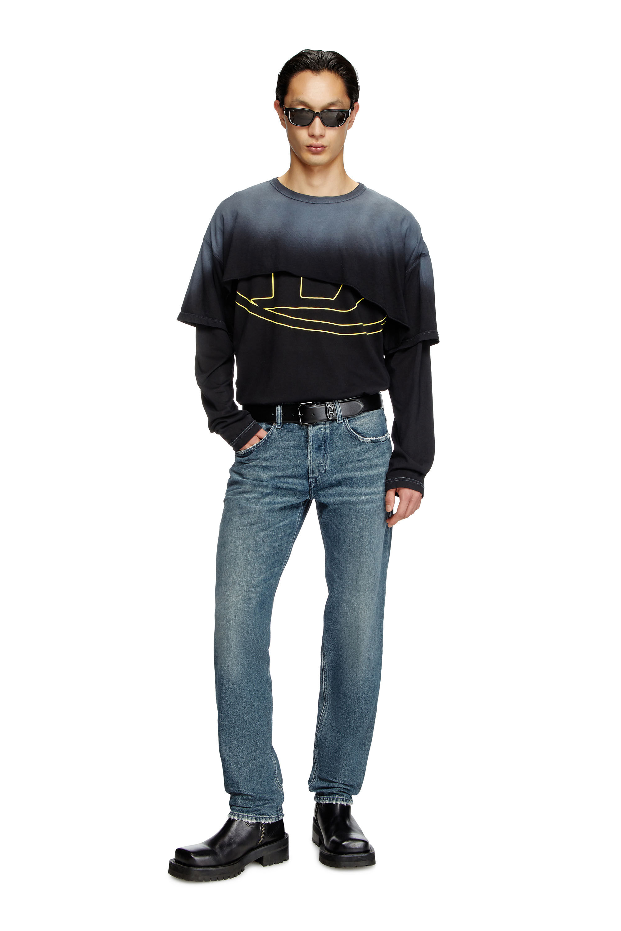 Diesel - Regular Jeans 2023 D-Finitive 007Y7 Uomo, Blu medio - Image 1