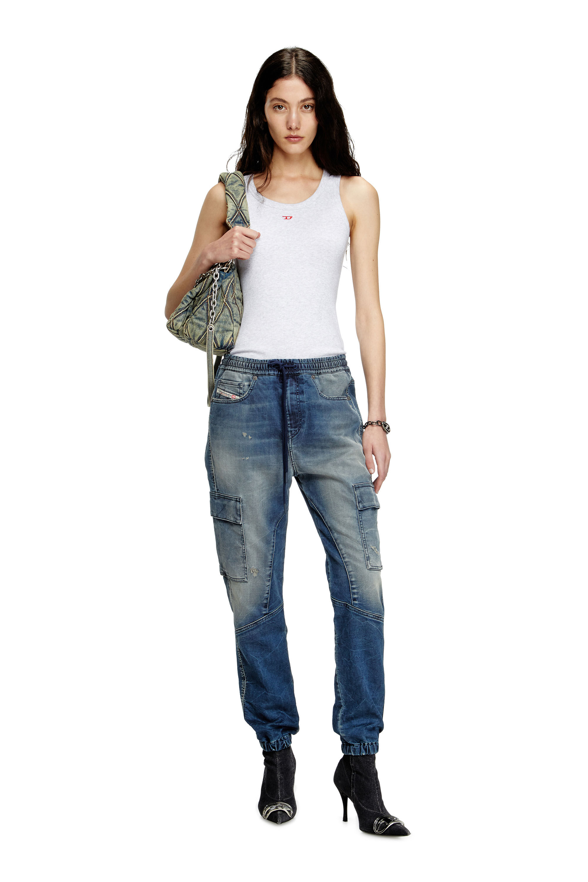 Diesel - Regular 2051 D-Ursy Joggjeans® 068PI Donna, Blu medio - Image 1
