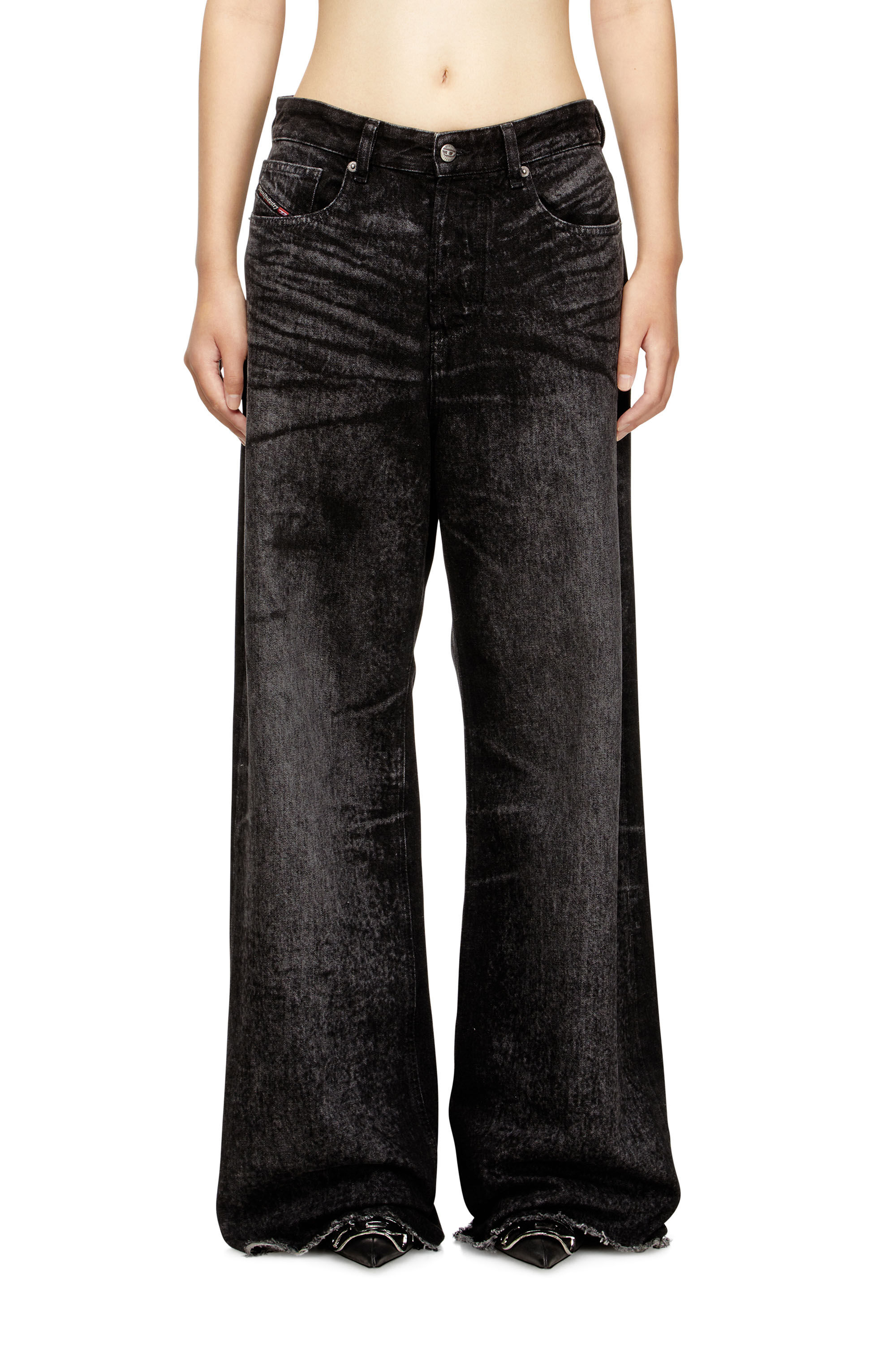 Diesel - Relaxed Jeans 1996 D-Sire 007DB Donna, Nero/Grigio scuro - Image 3