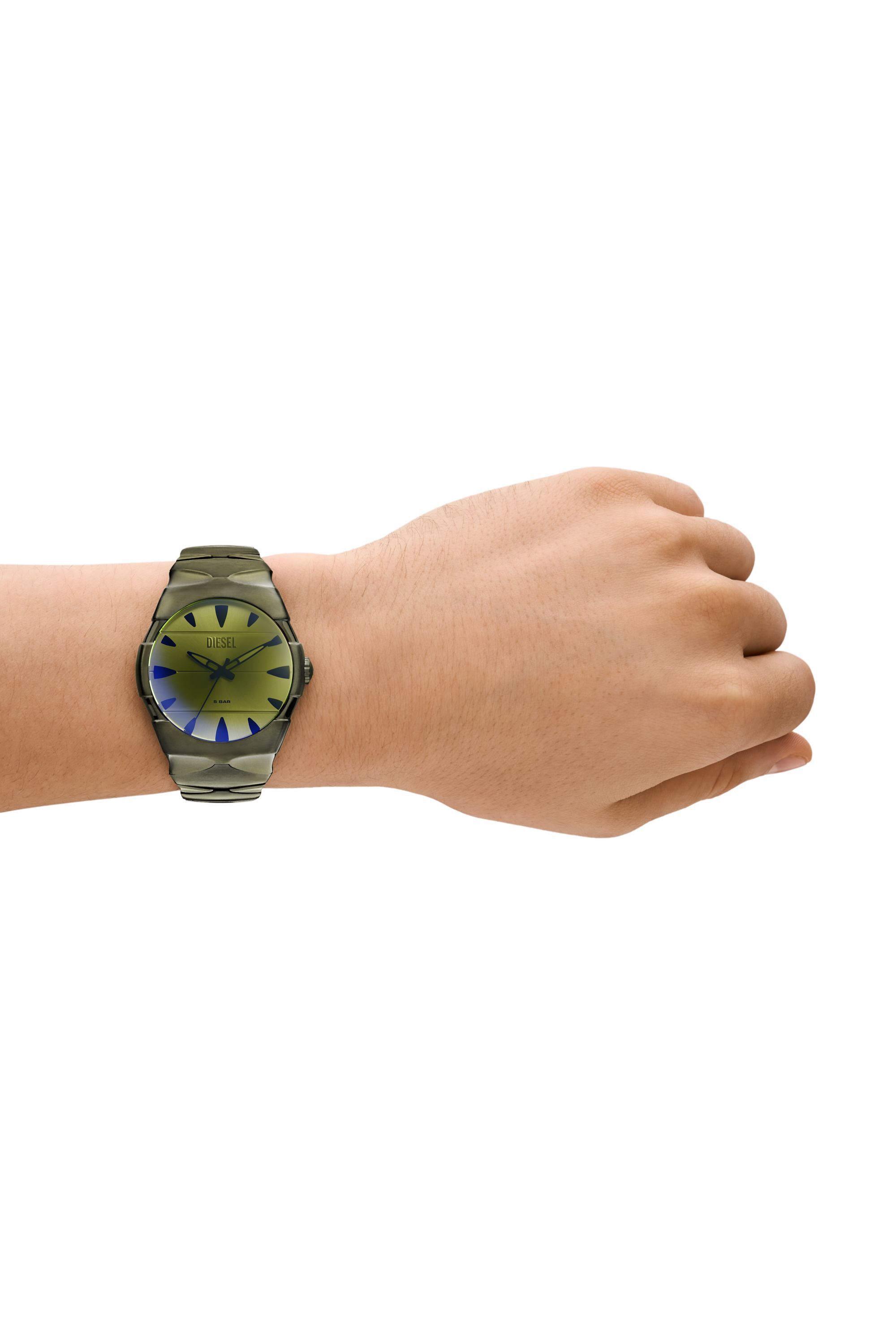 Orologio D Sruptor con cinturino in acciaio inossidabile Uomo Verde Diesel