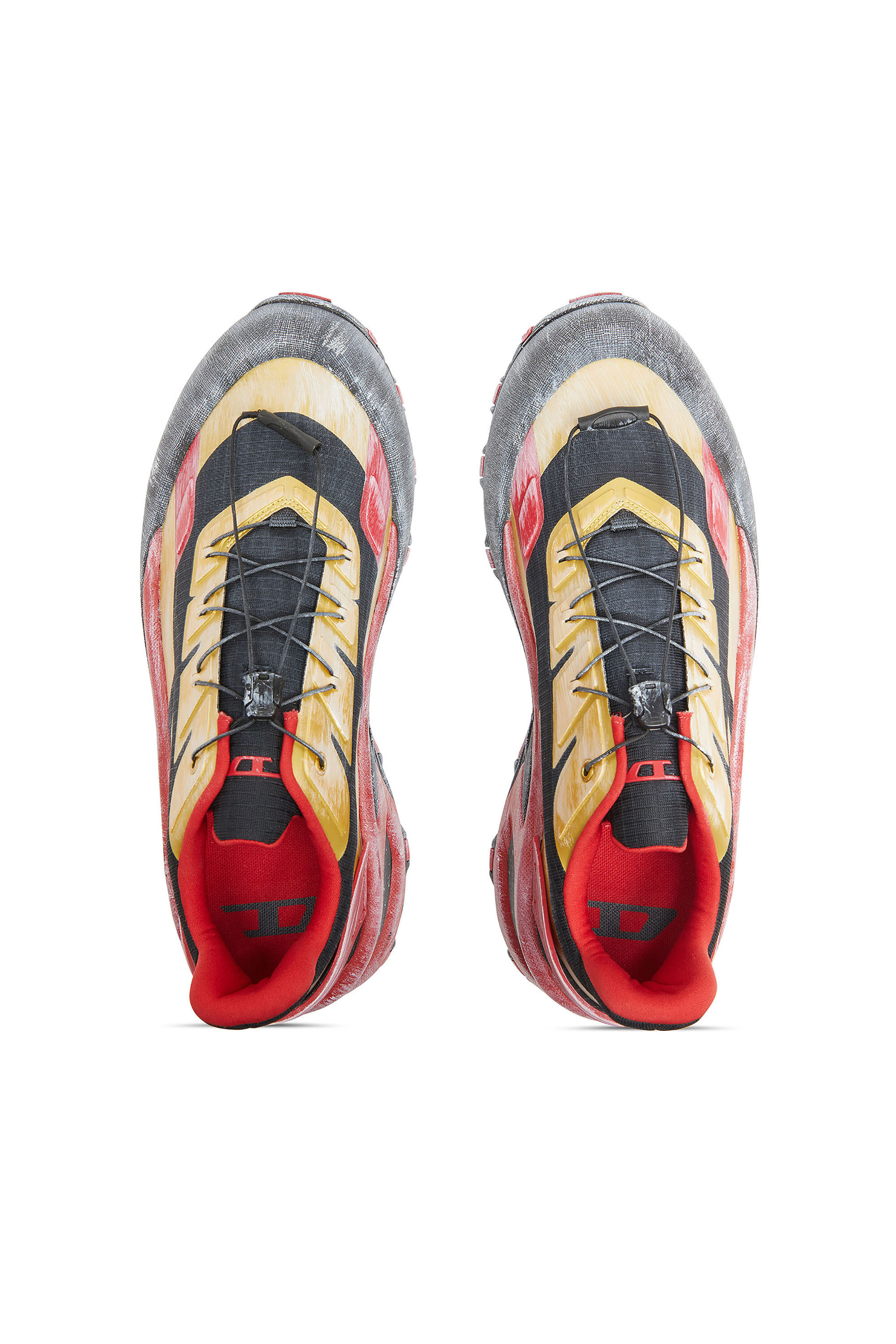 Diesel - D-CAGE RUNNER, D-Cage-Distressed chunky sneakers in ripstop Uomo in Multicolor - 4
