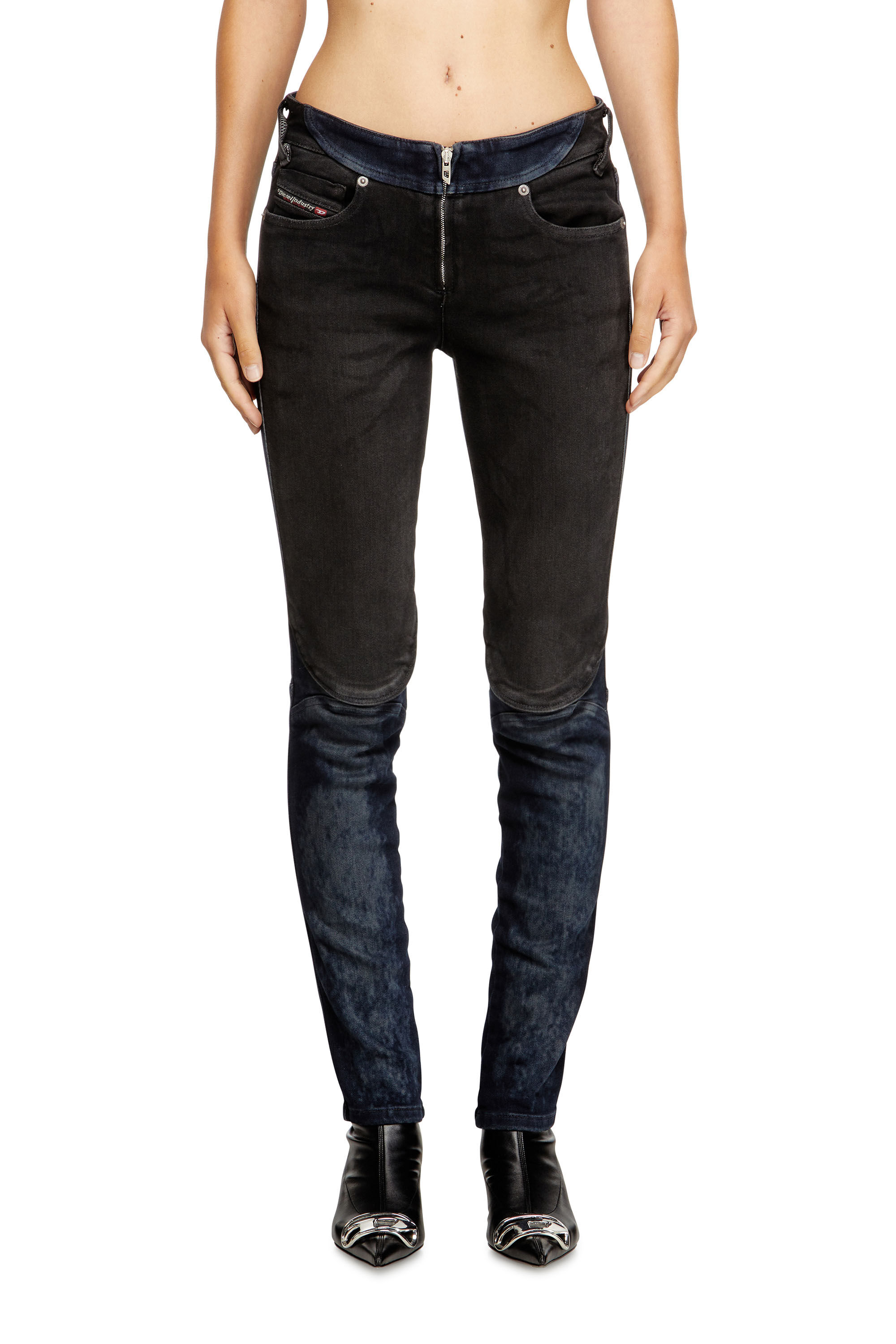 Diesel - Slim Jeans D-Bikee 09M92 Donna, Blu Scuro - Image 2