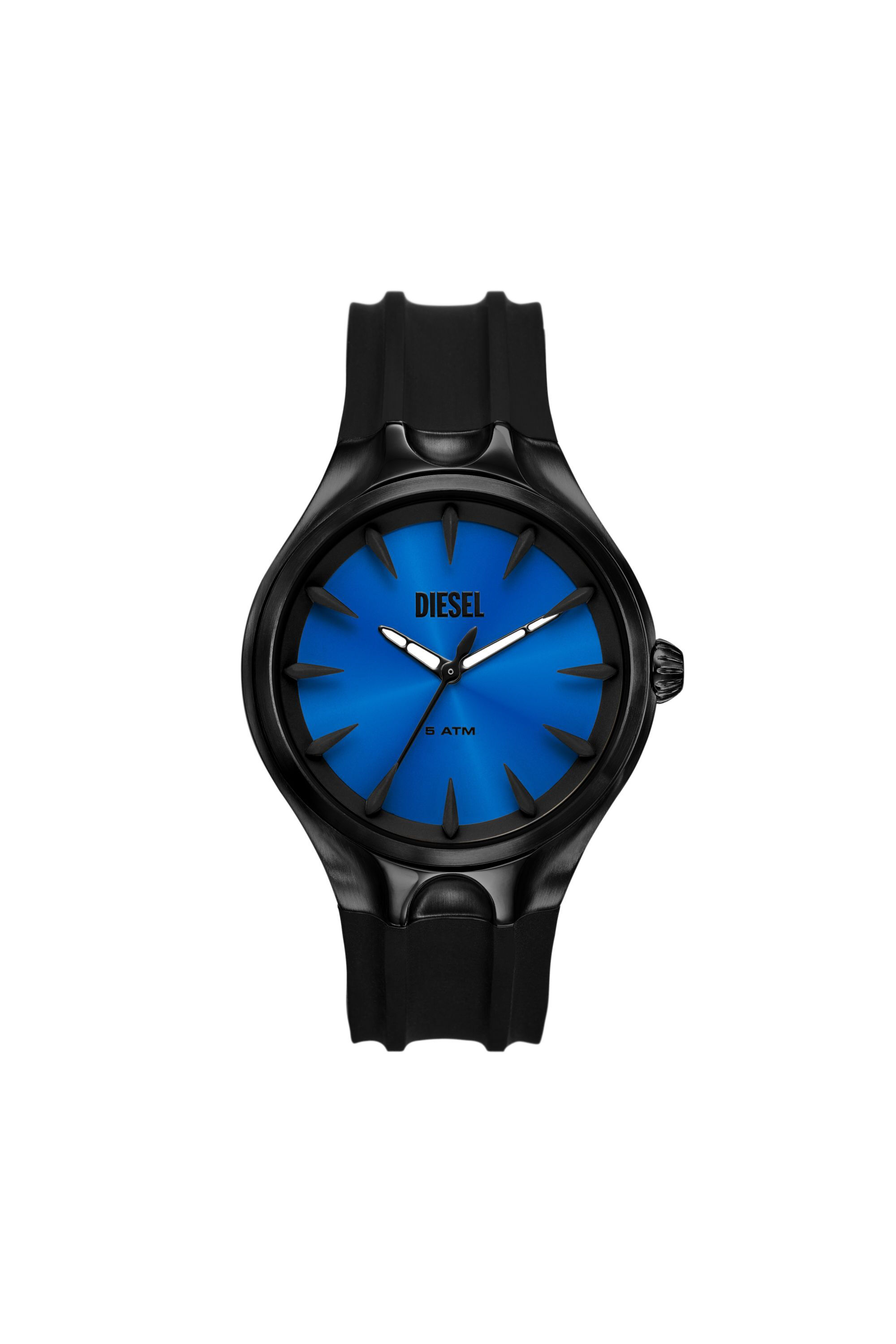 Orologio Streamline con cinturino in silicone nero Uomo Nero Diesel