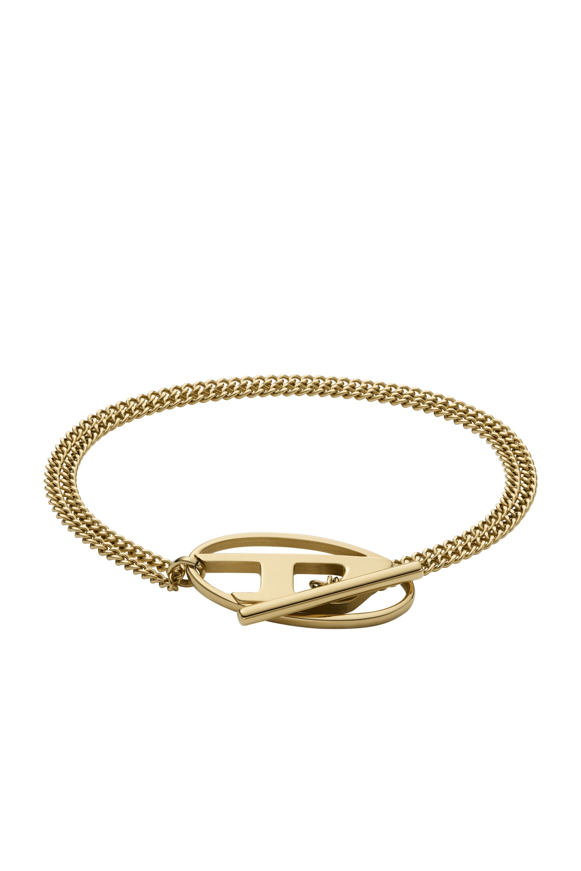 【DIESEL】DX1571710 BRACELET Women's Gold-Tone Stainless Steel Chain Bracelet | Gold | Diesel