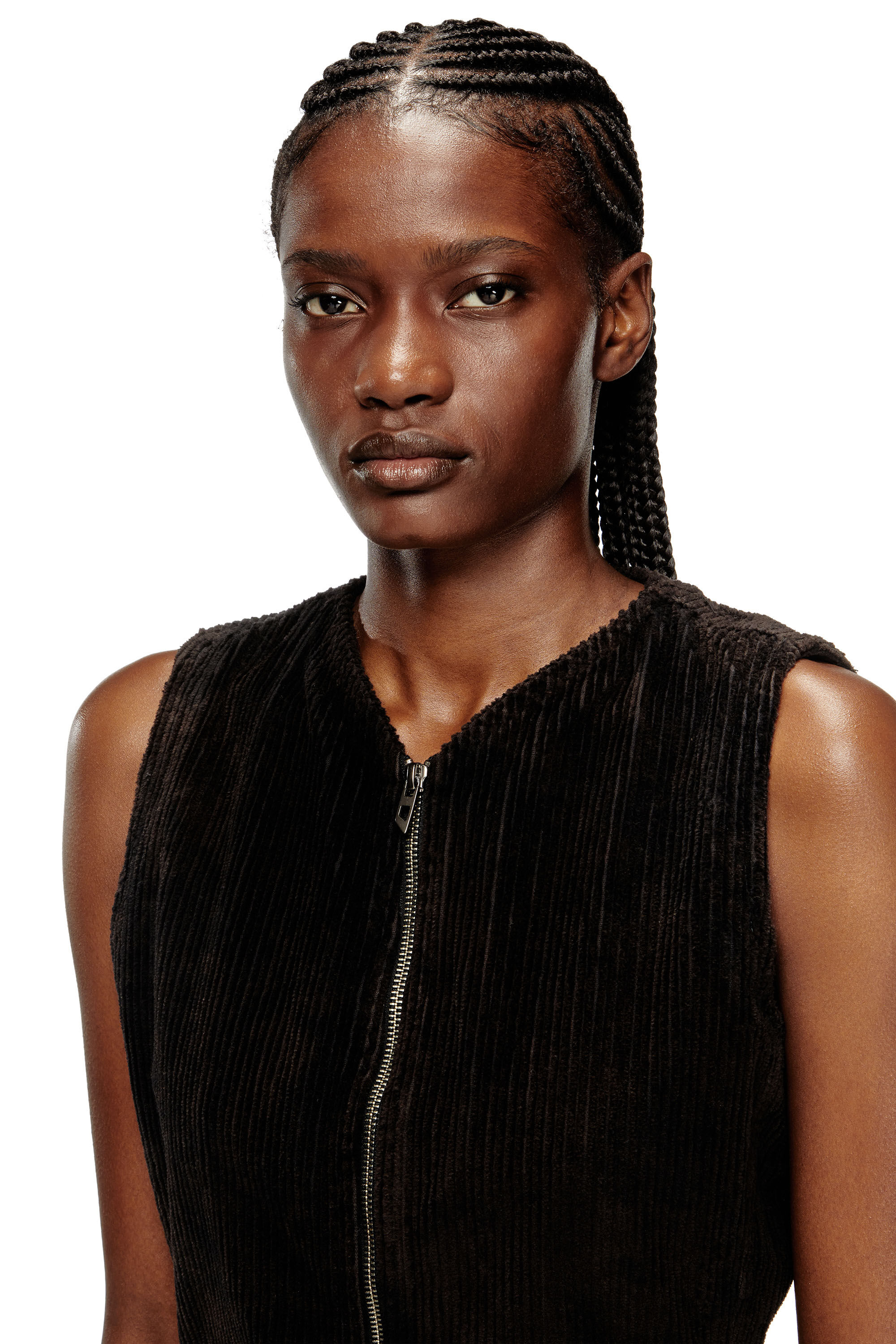 Diesel - D-ENEA, Mini abito in cotone con zip frontale Donna in ToBeDefined - 5