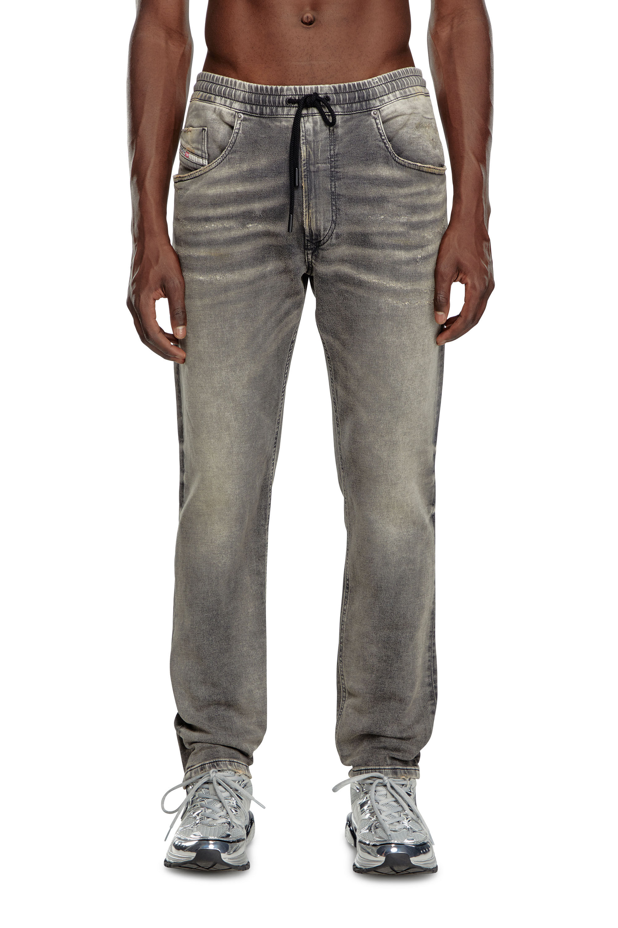 Diesel - Regular 2030 D-Krooley Joggjeans® 068LQ Uomo, Grigio - Image 3